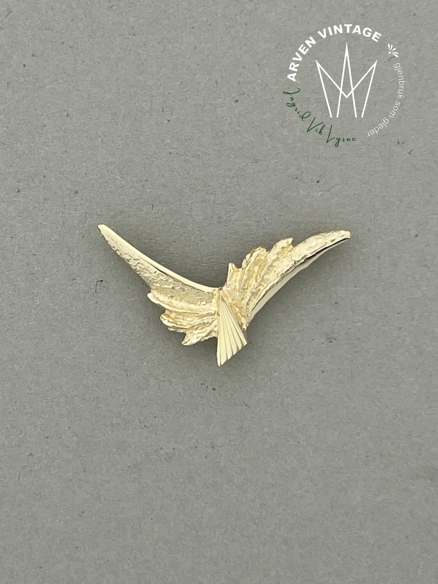 Vintage anheng gult gull