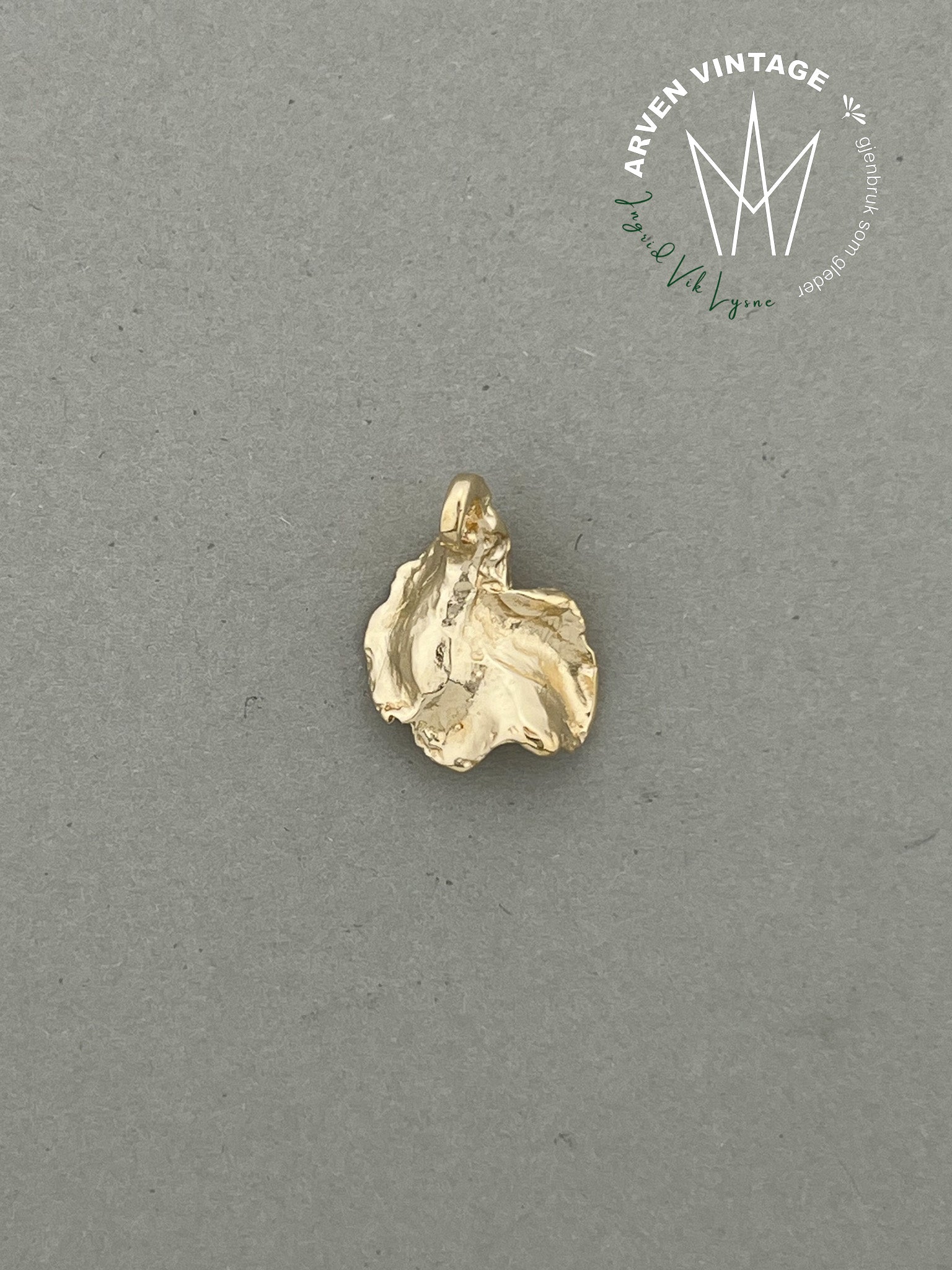 Vintage anheng gult gull