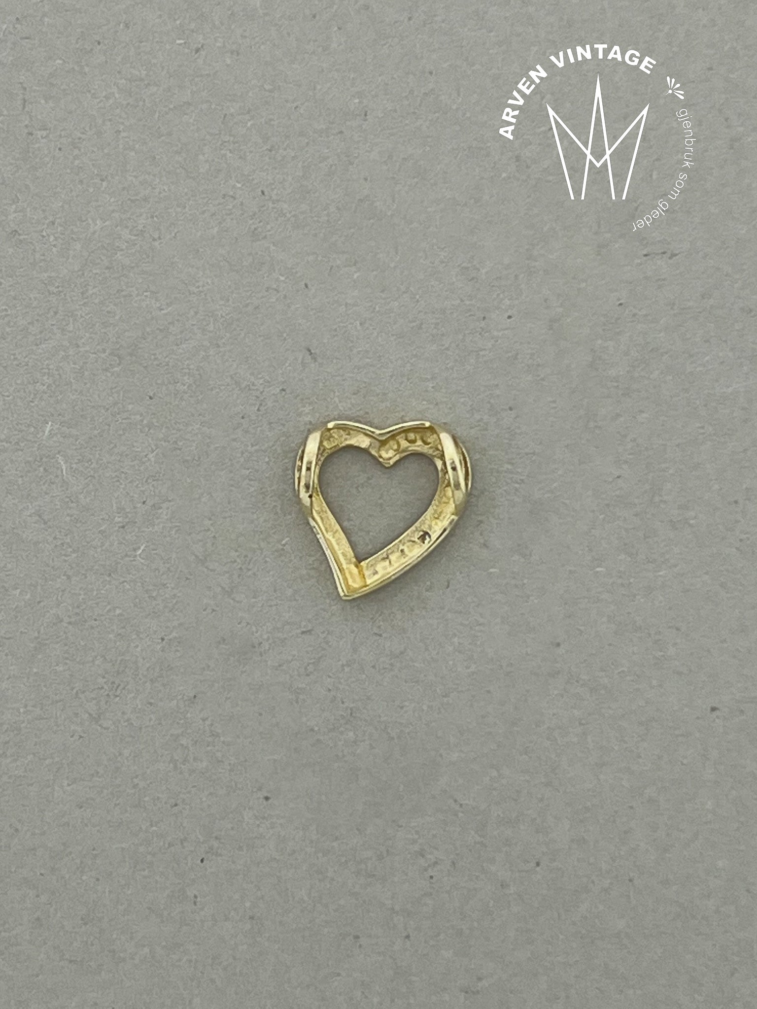 Vintage diamantanheng gult gull