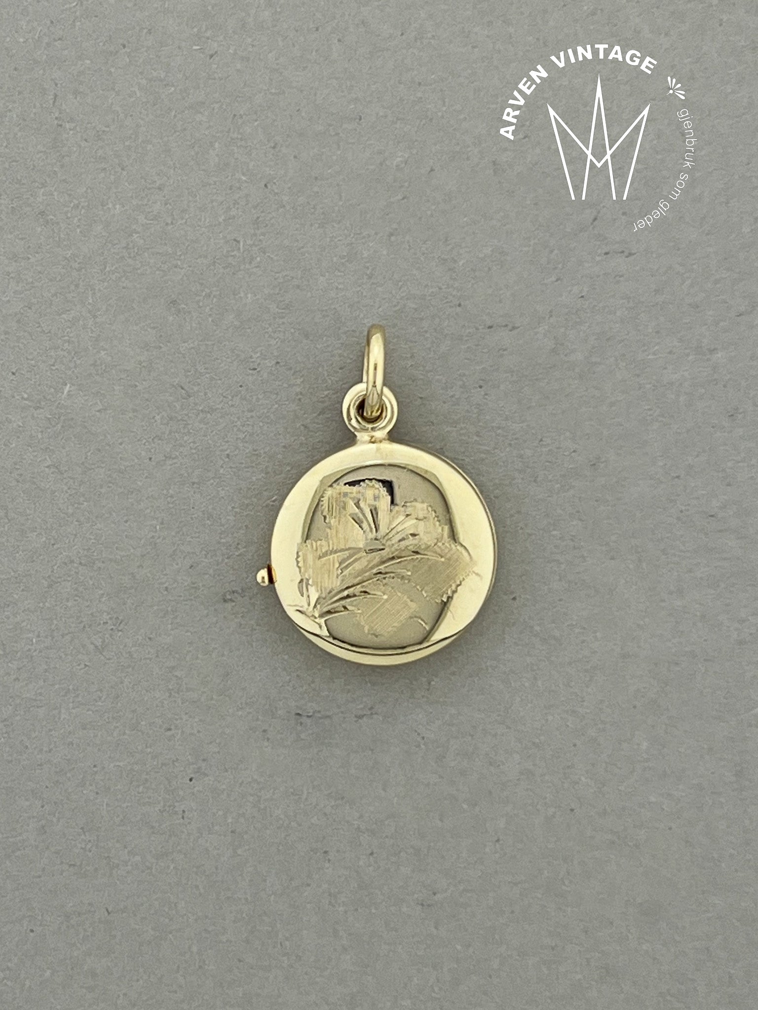 Vintage anheng gult gull