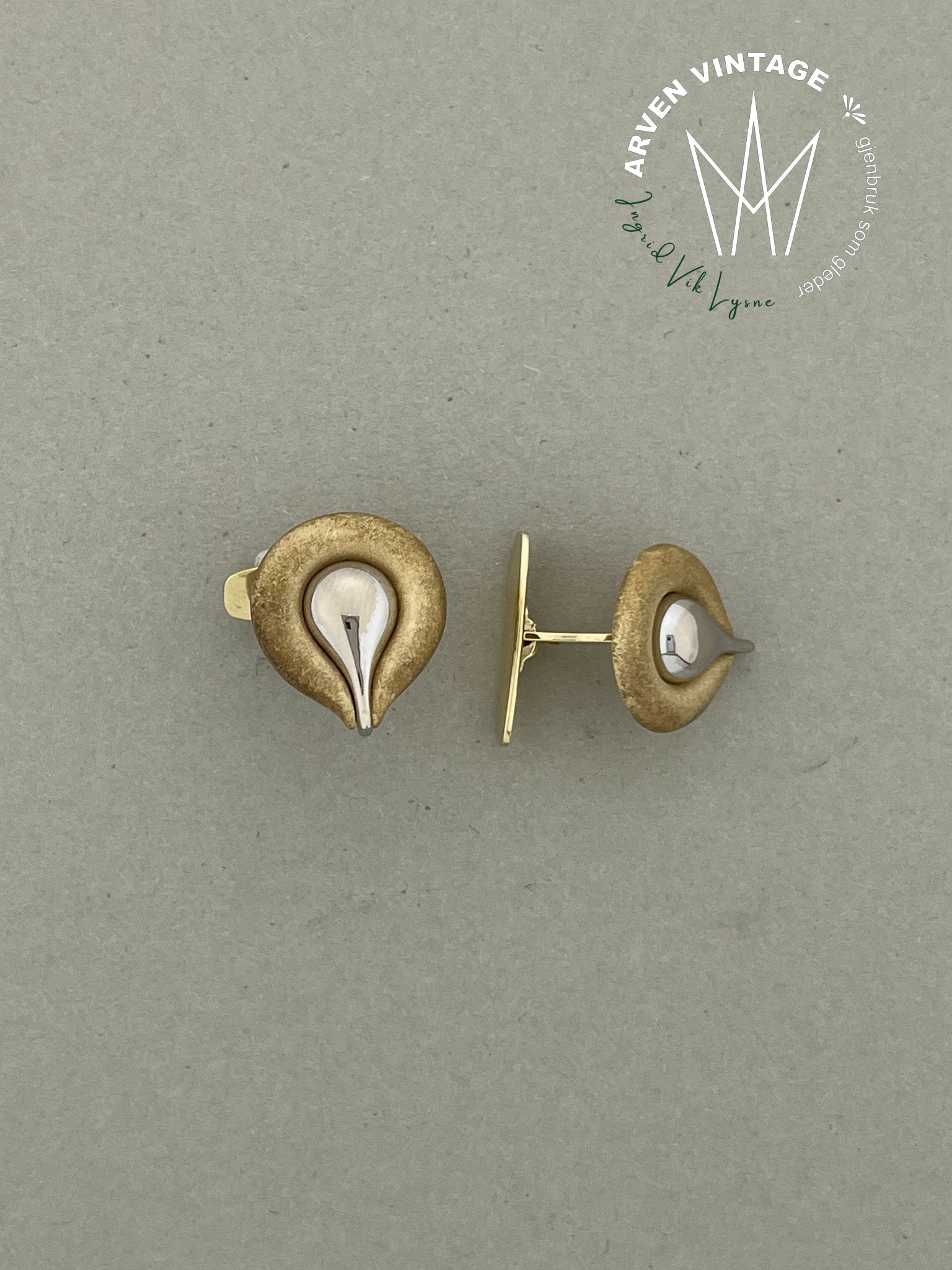 Vintage mansjetter gult gull