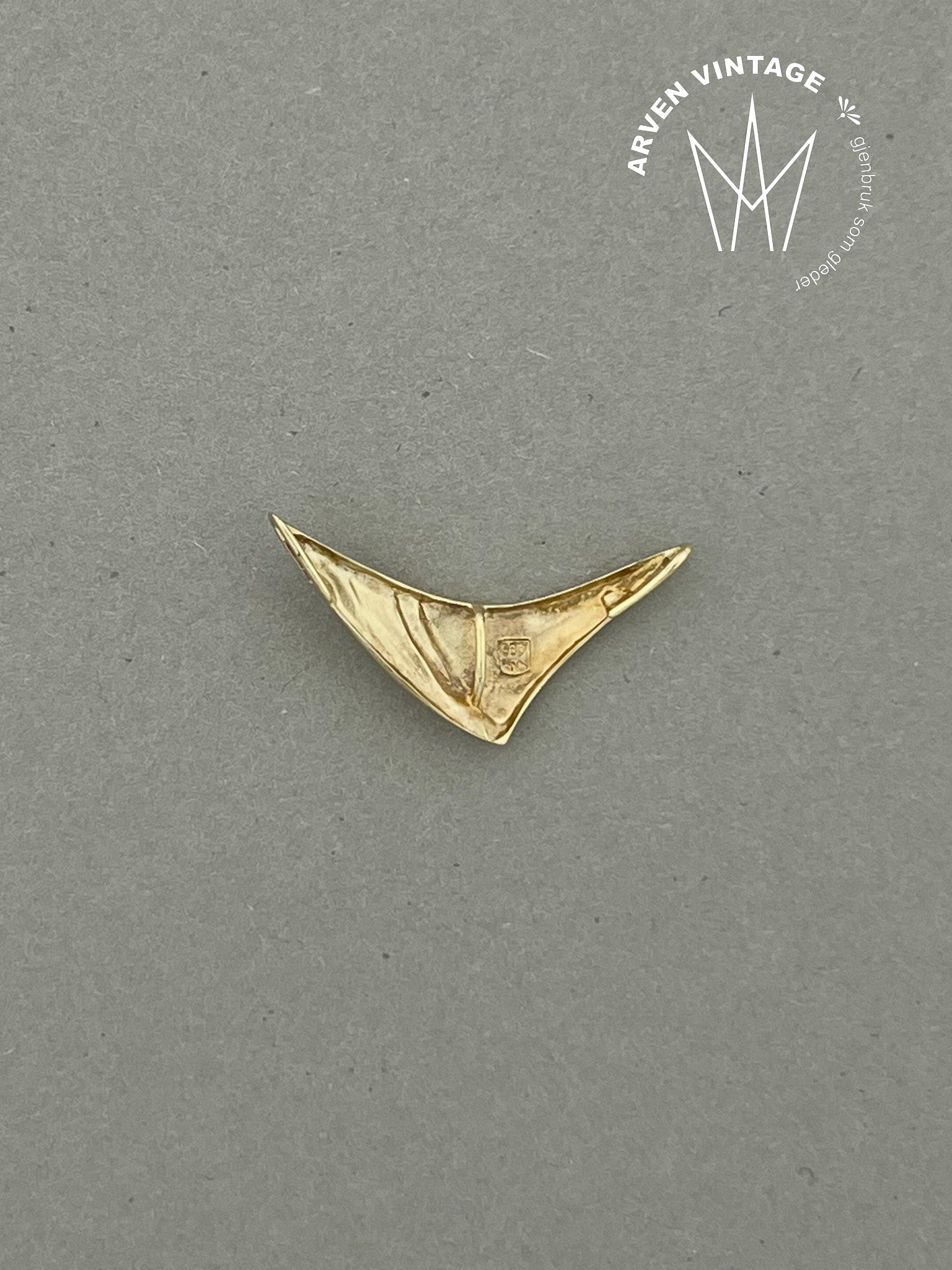 Vintage anheng gult gull