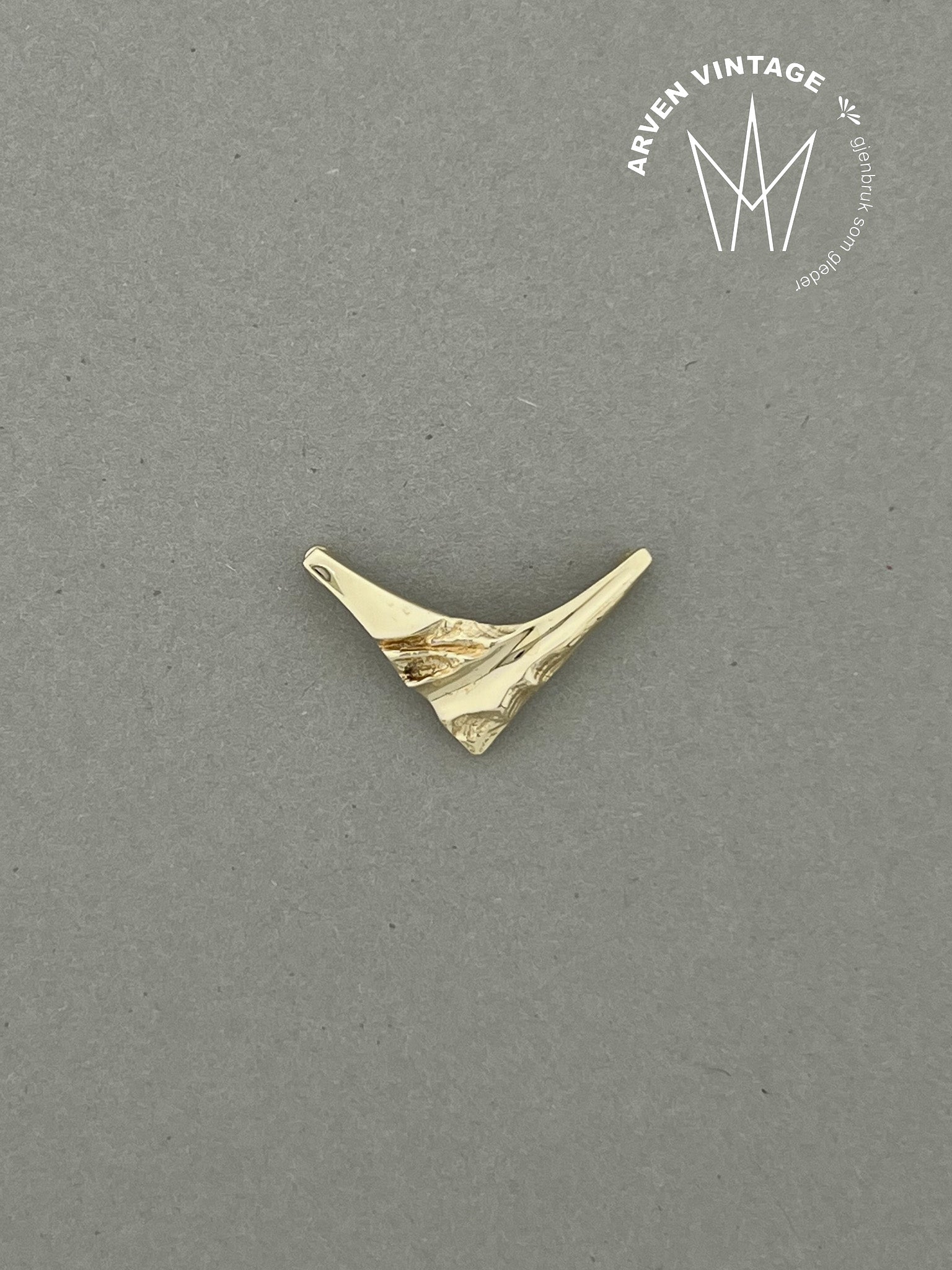 Vintage anheng gult gull