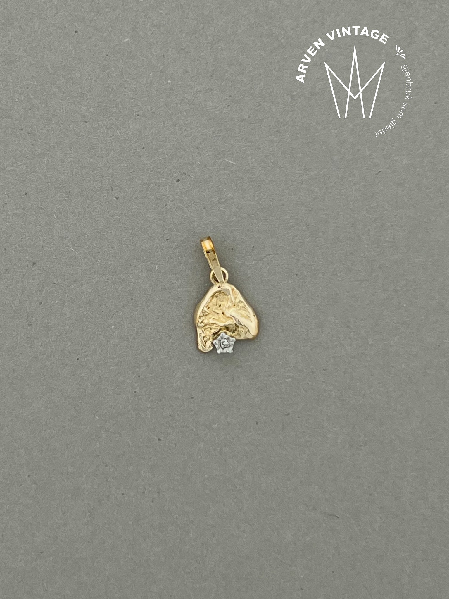 Vintage anheng gult gull