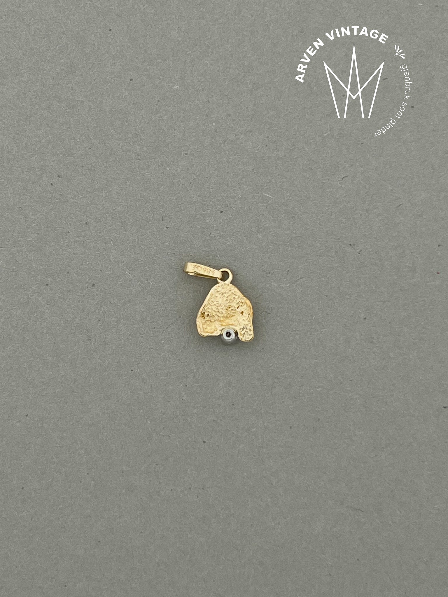 Vintage anheng gult gull