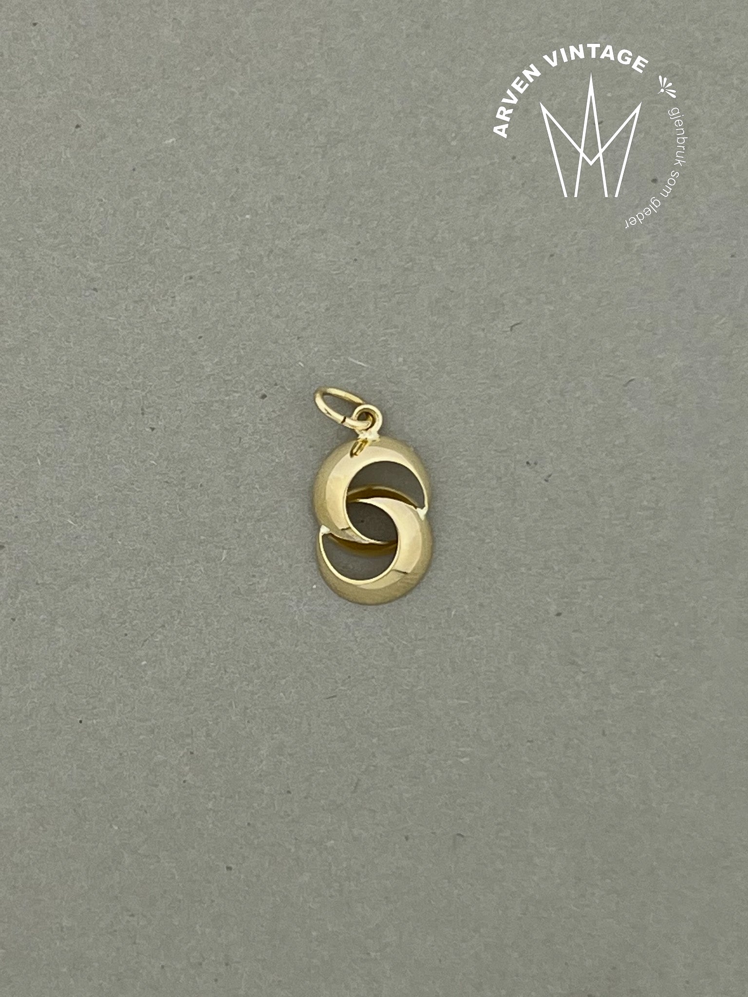 Vintage anheng gult gull