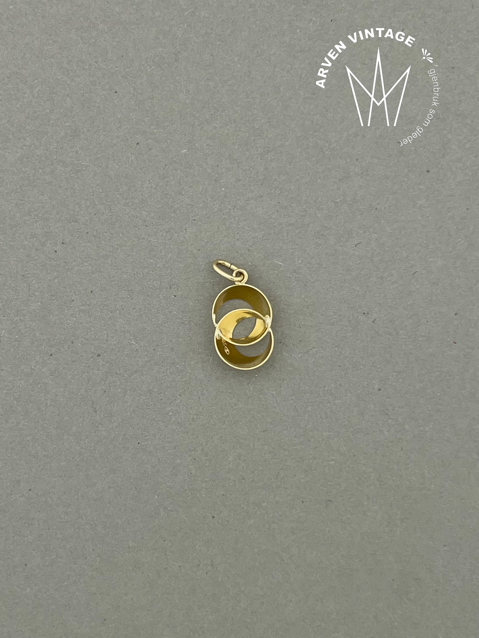 Vintage anheng gult gull