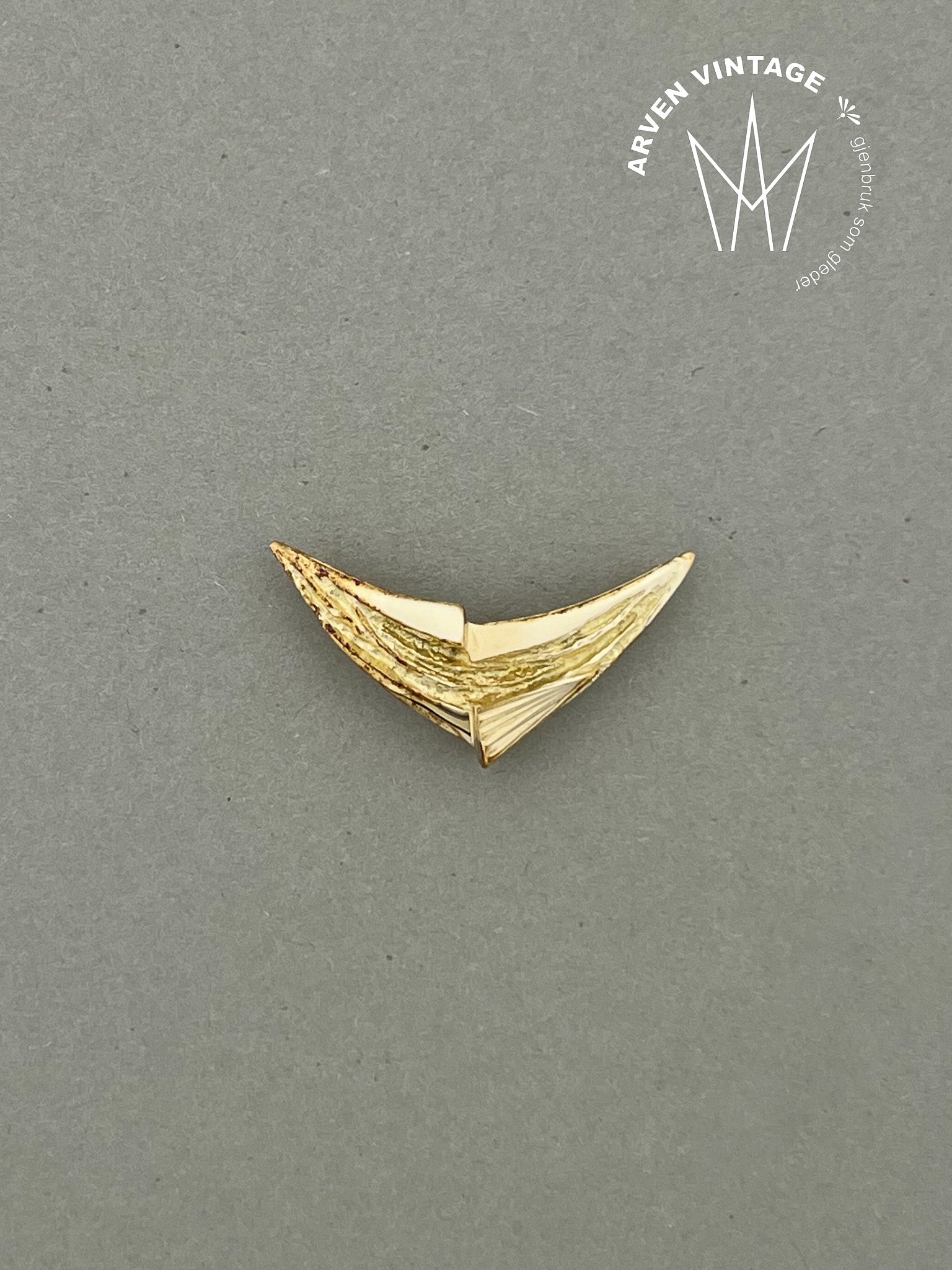 Vintage anheng gult gull