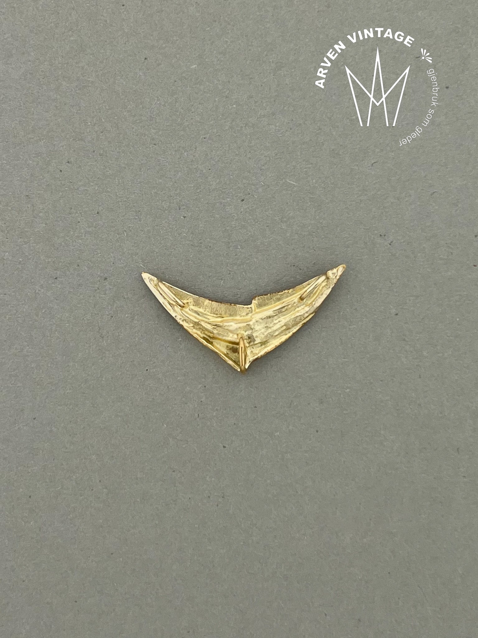 Vintage anheng gult gull