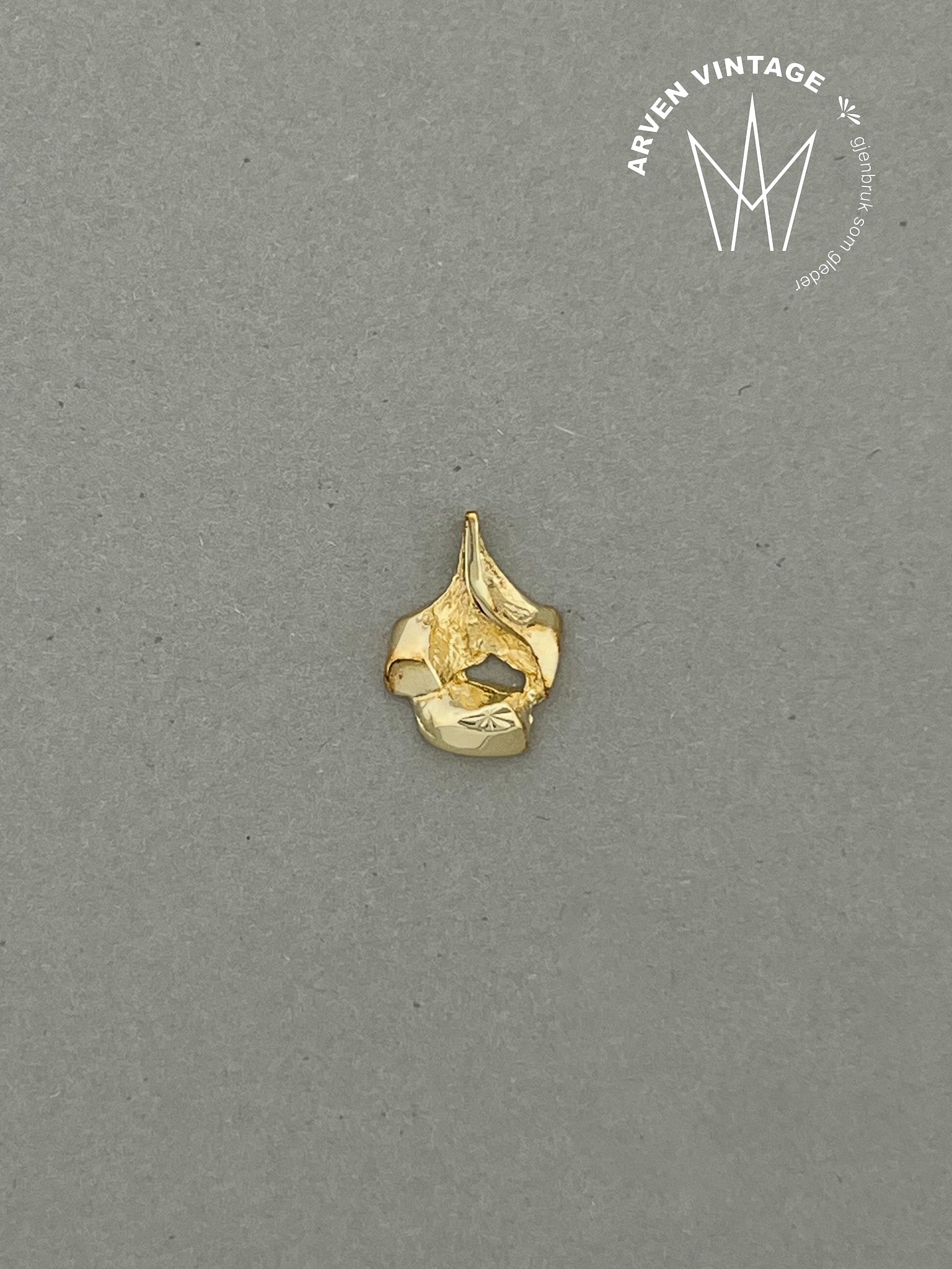 Vintage anheng gult gull