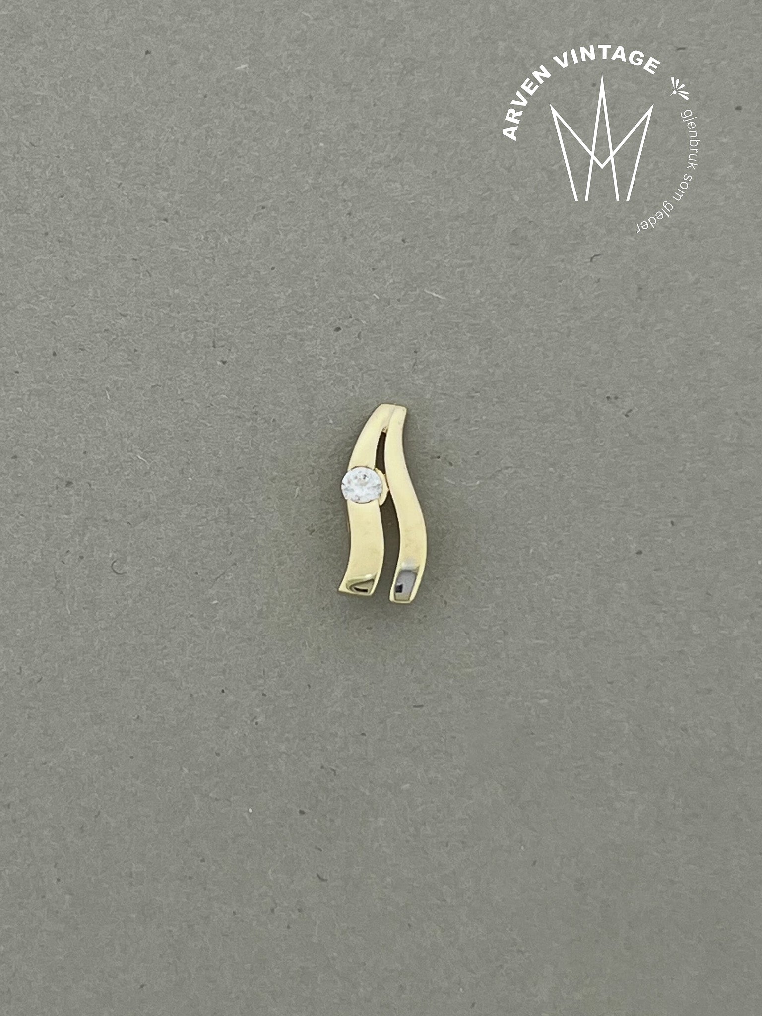 Vintage anheng gult gull