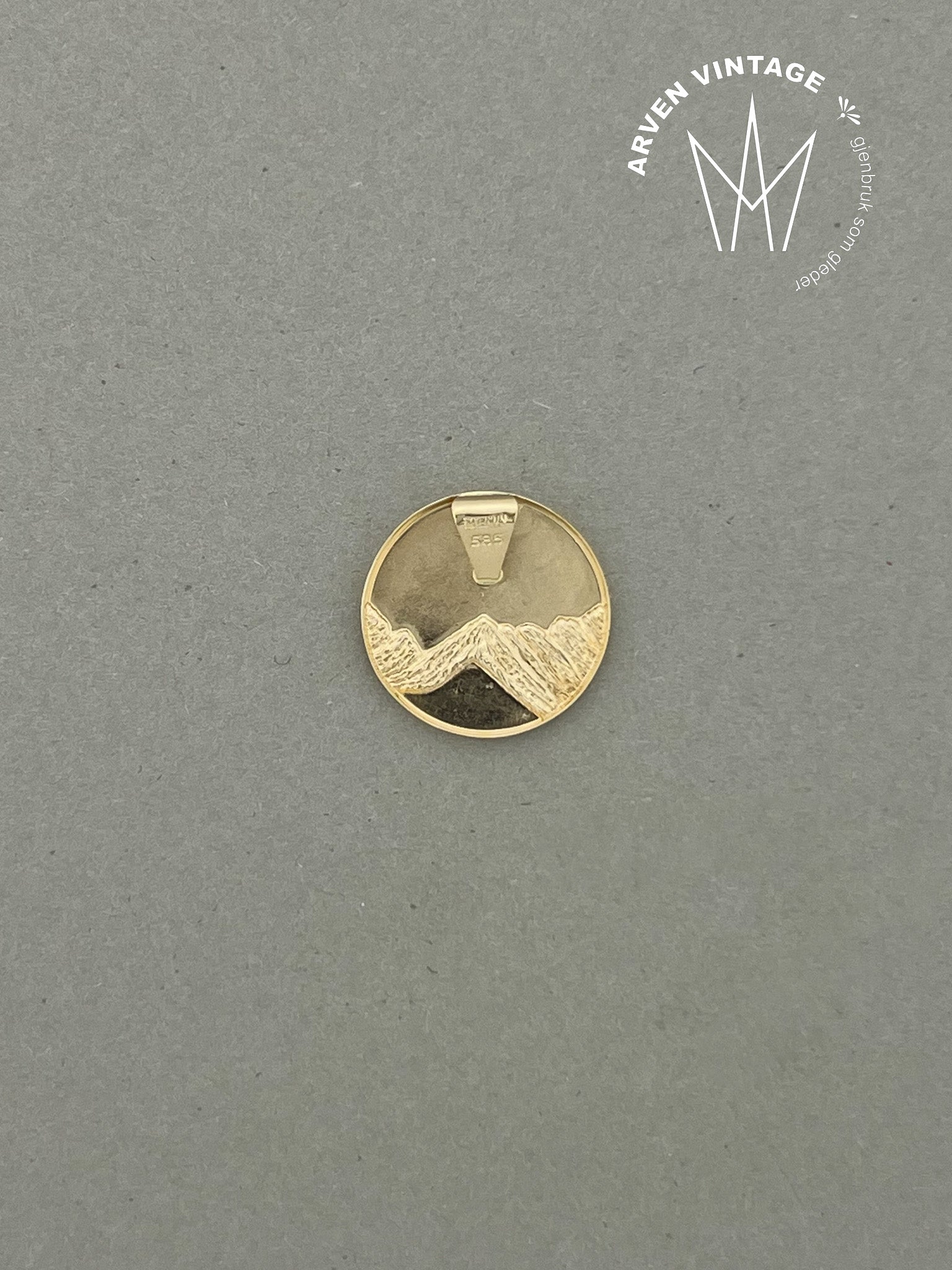 Vintage anheng gult gull