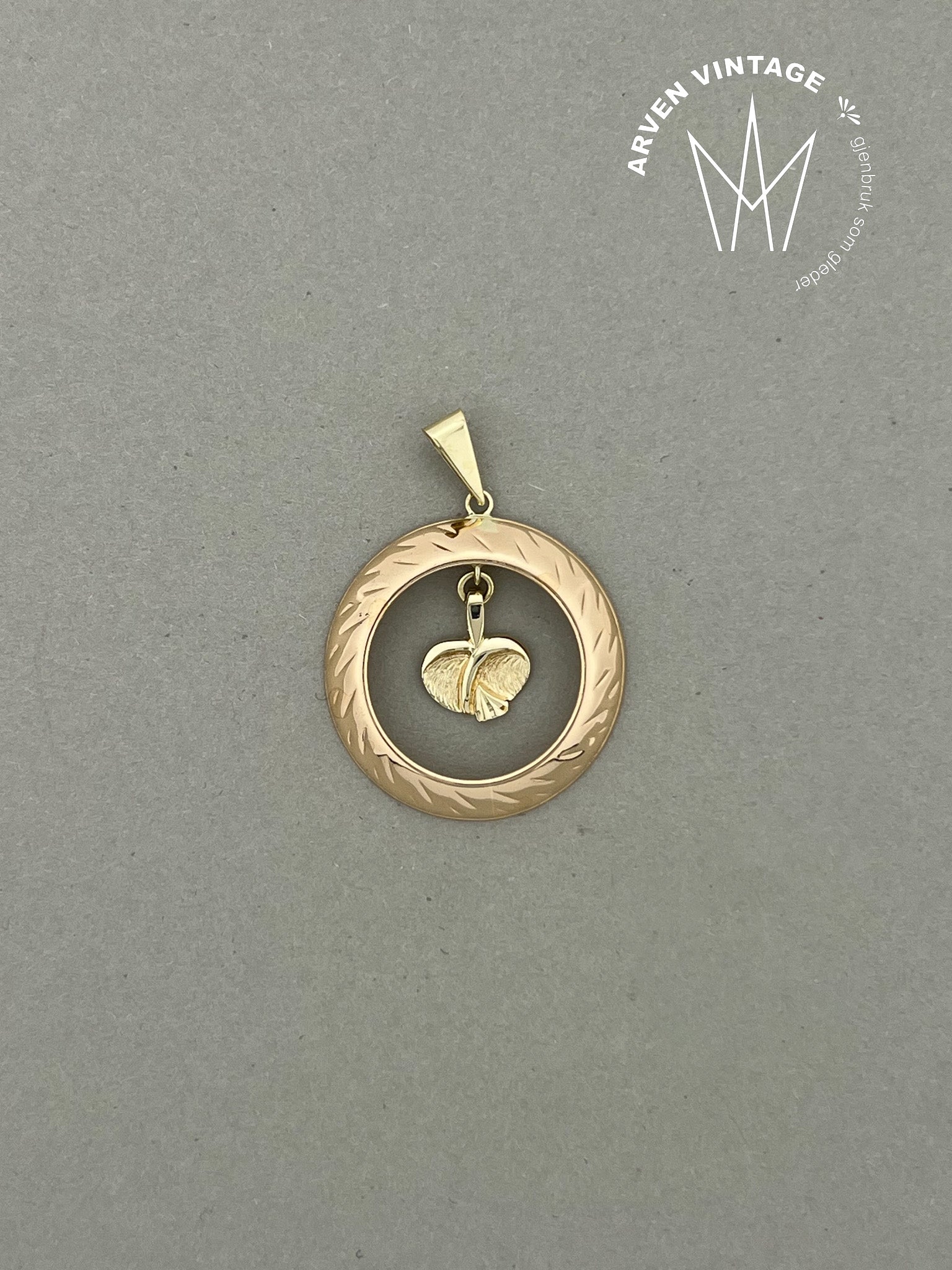 Vintage anheng gult gull