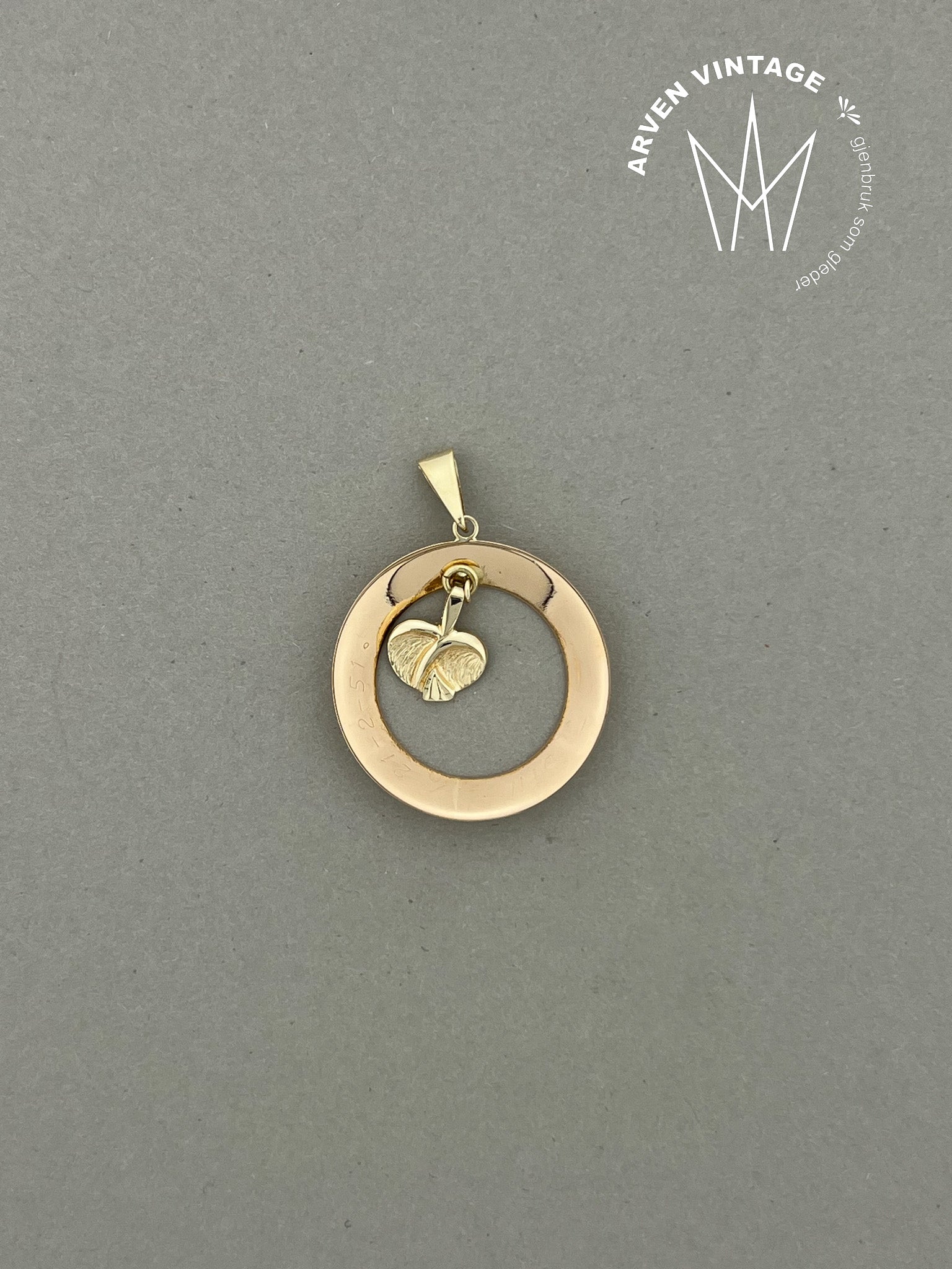 Vintage anheng gult gull