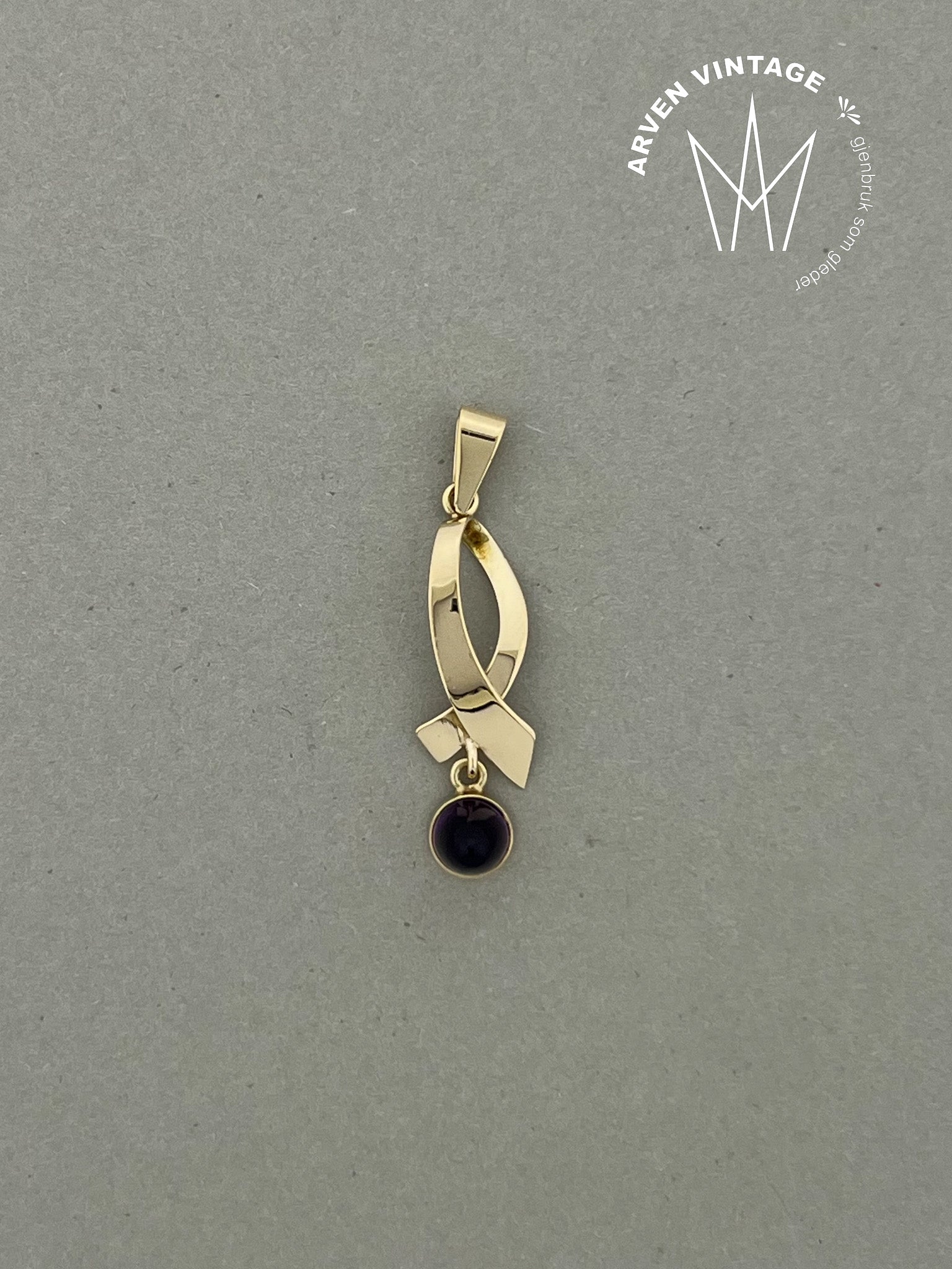 Vintage anheng gult gull