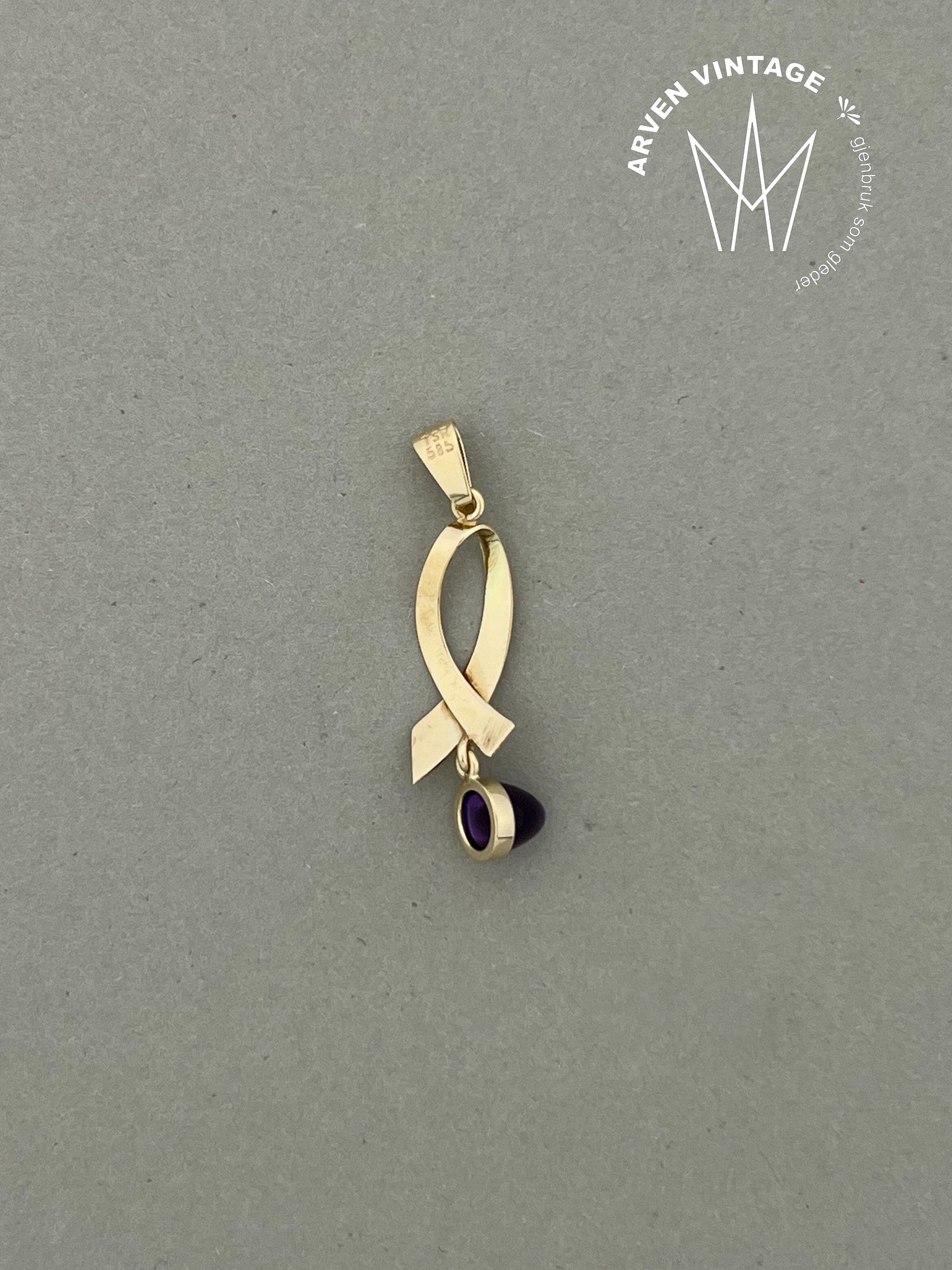 Vintage anheng gult gull