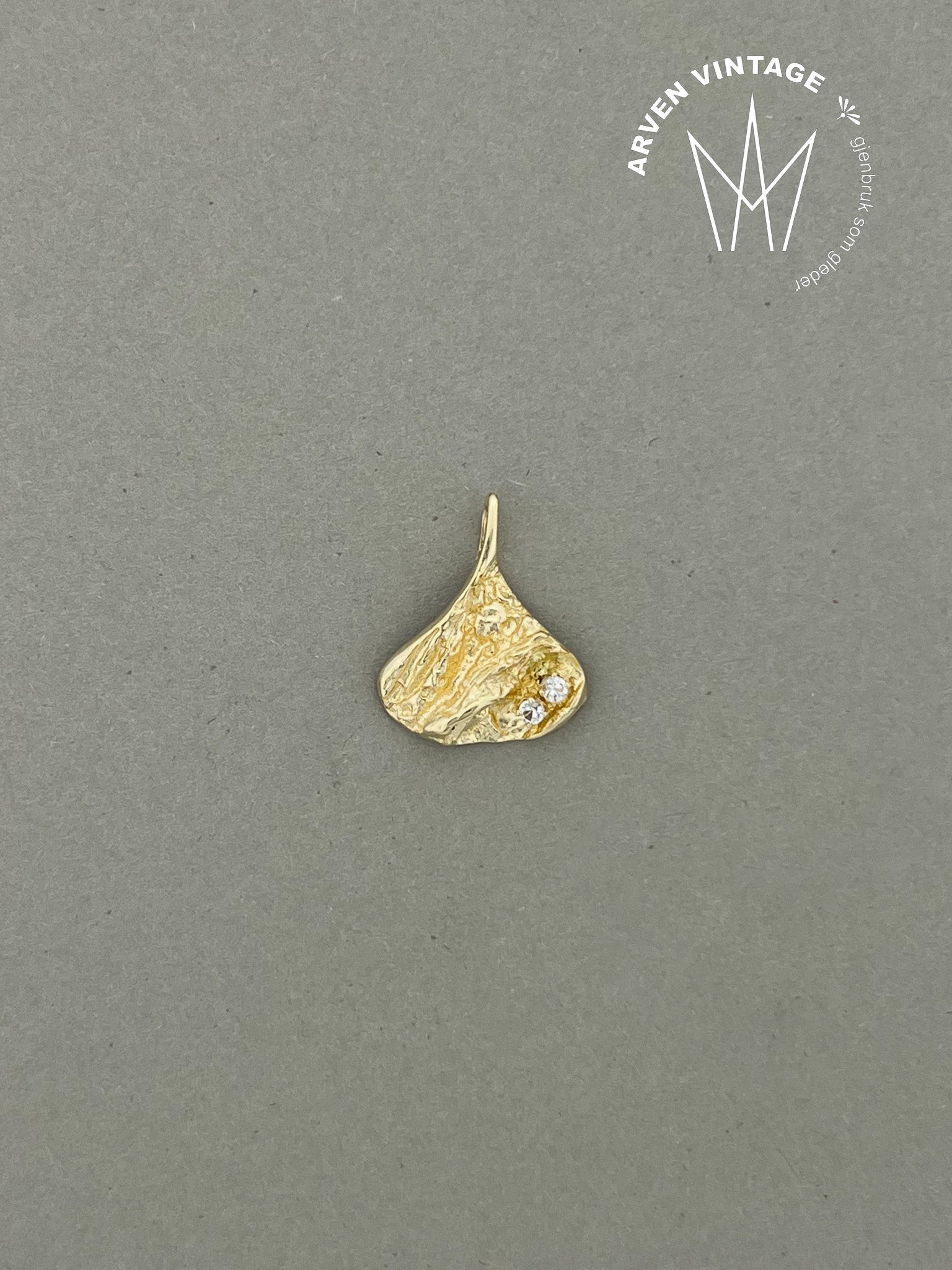 Vintage anheng gult gull