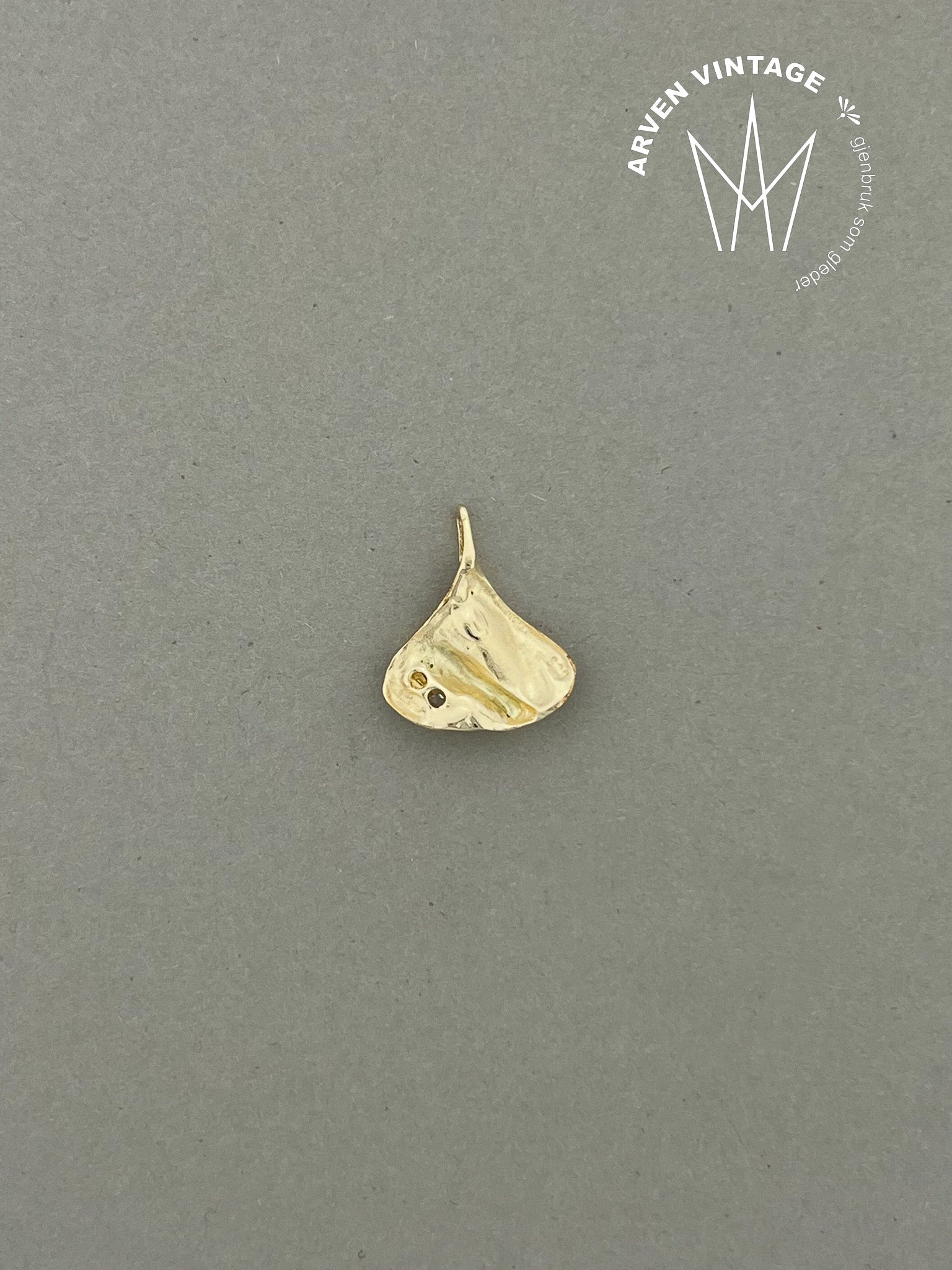 Vintage anheng gult gull