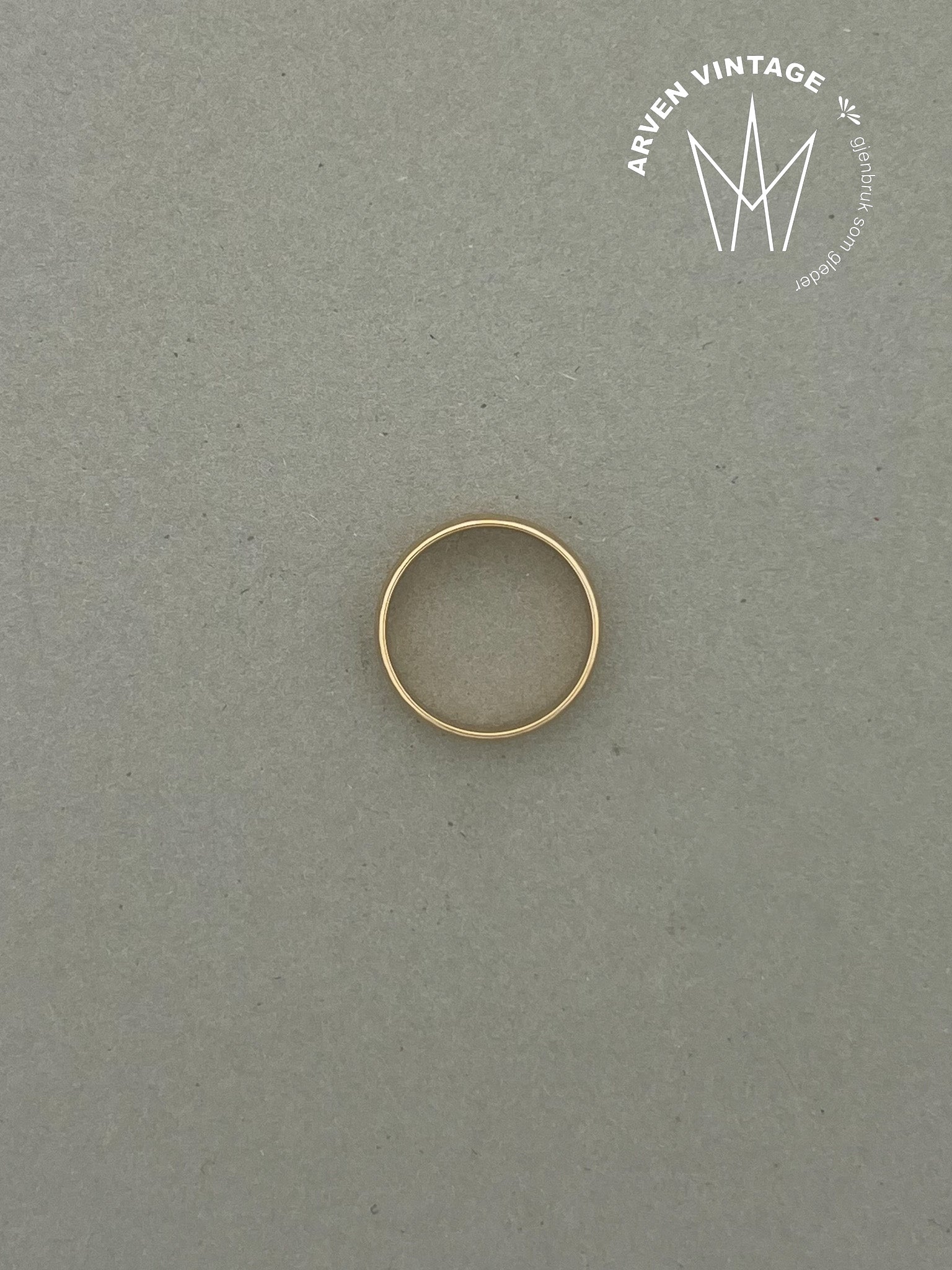 Vintage ring gult gull str 53