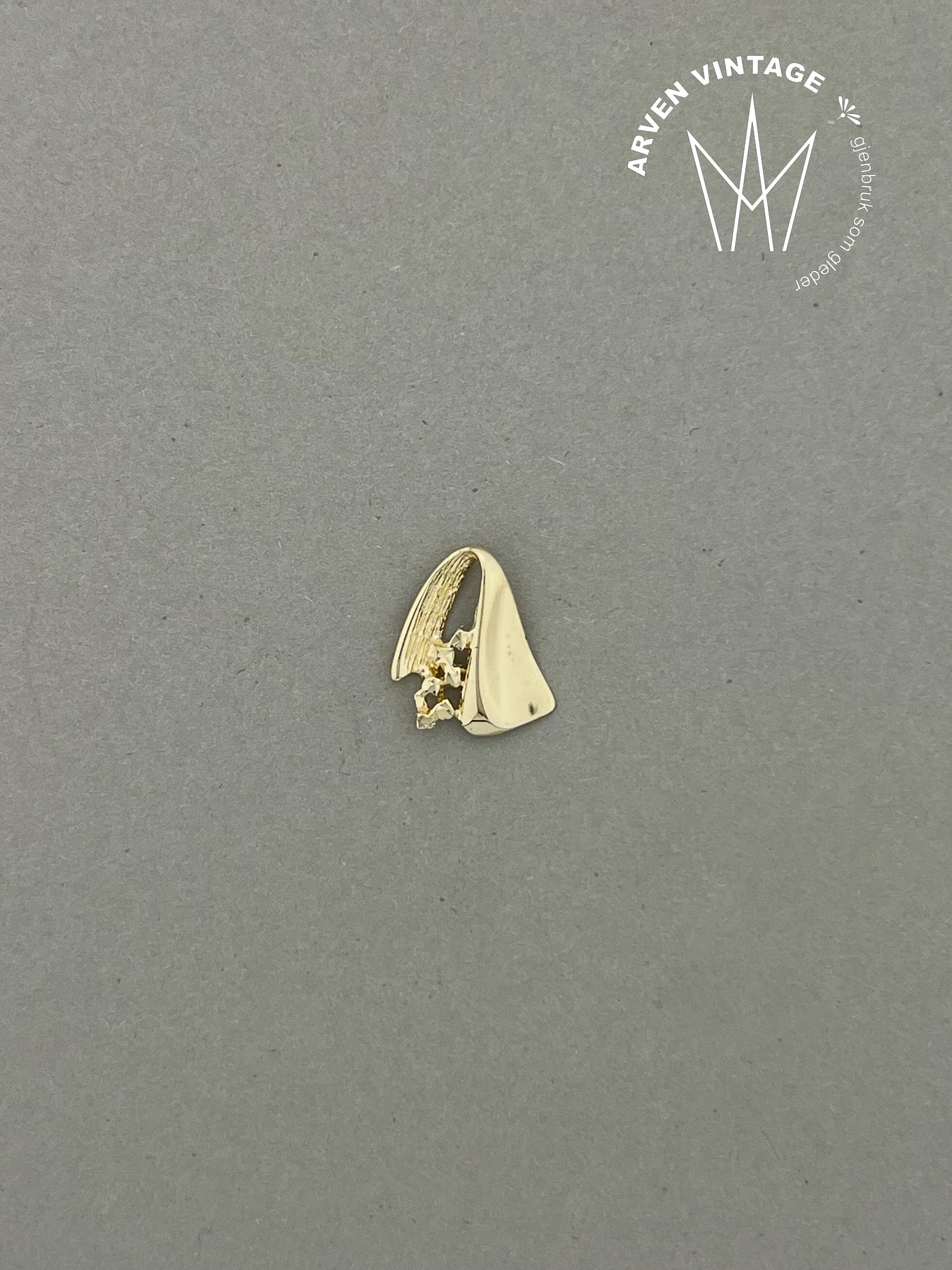 Vintage anheng gult gull