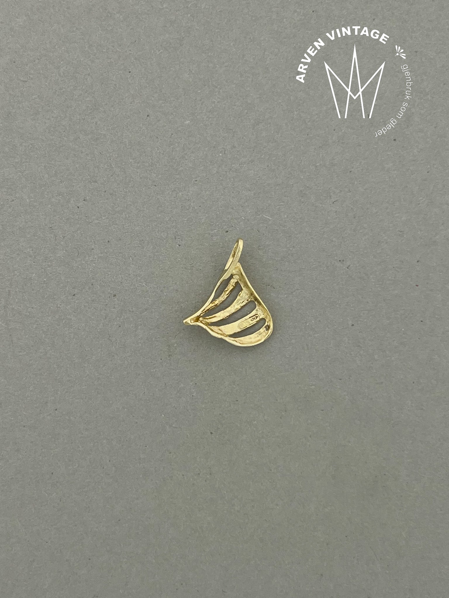 Vintage anheng gult gull