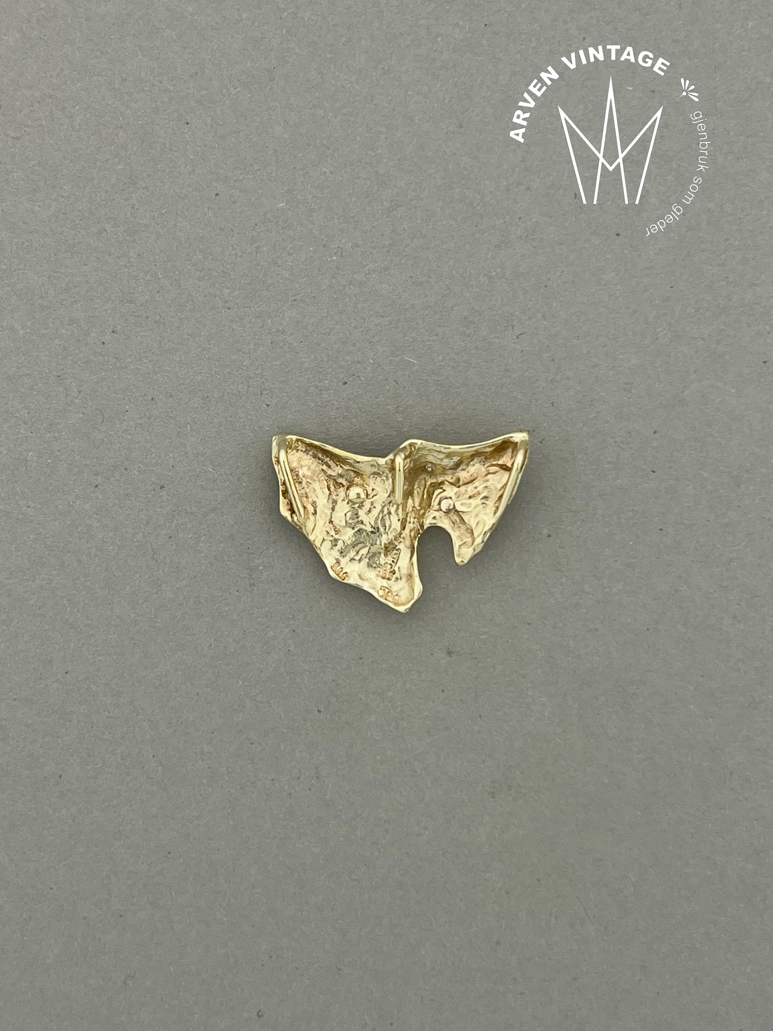 Vintage anheng gult gull