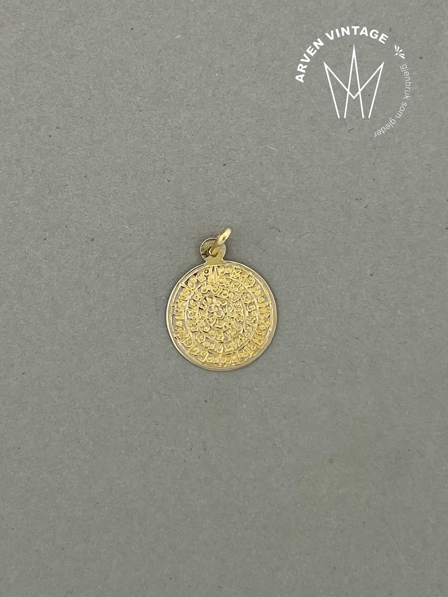 Vintage anheng gult gull