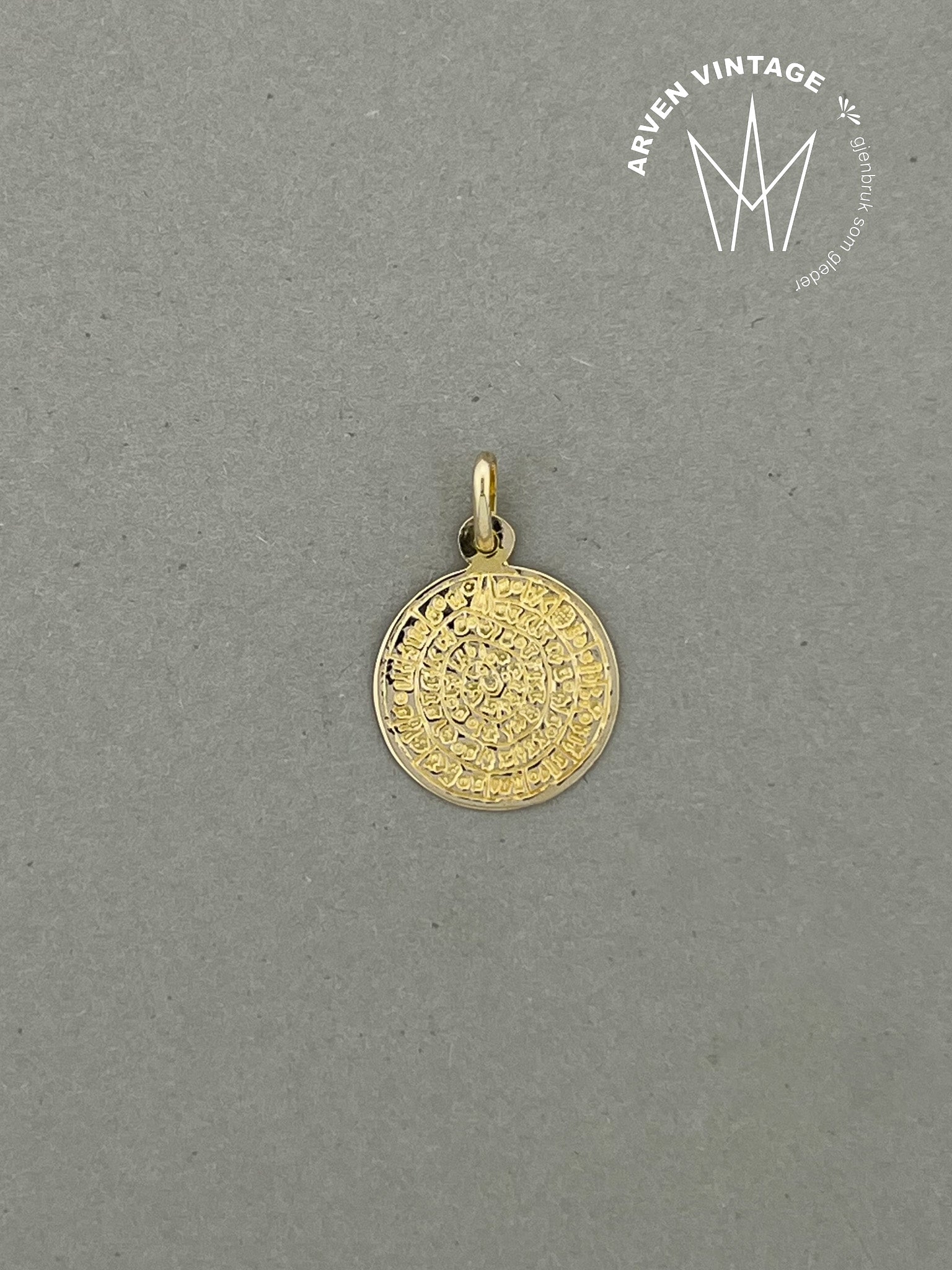 Vintage anheng gult gull