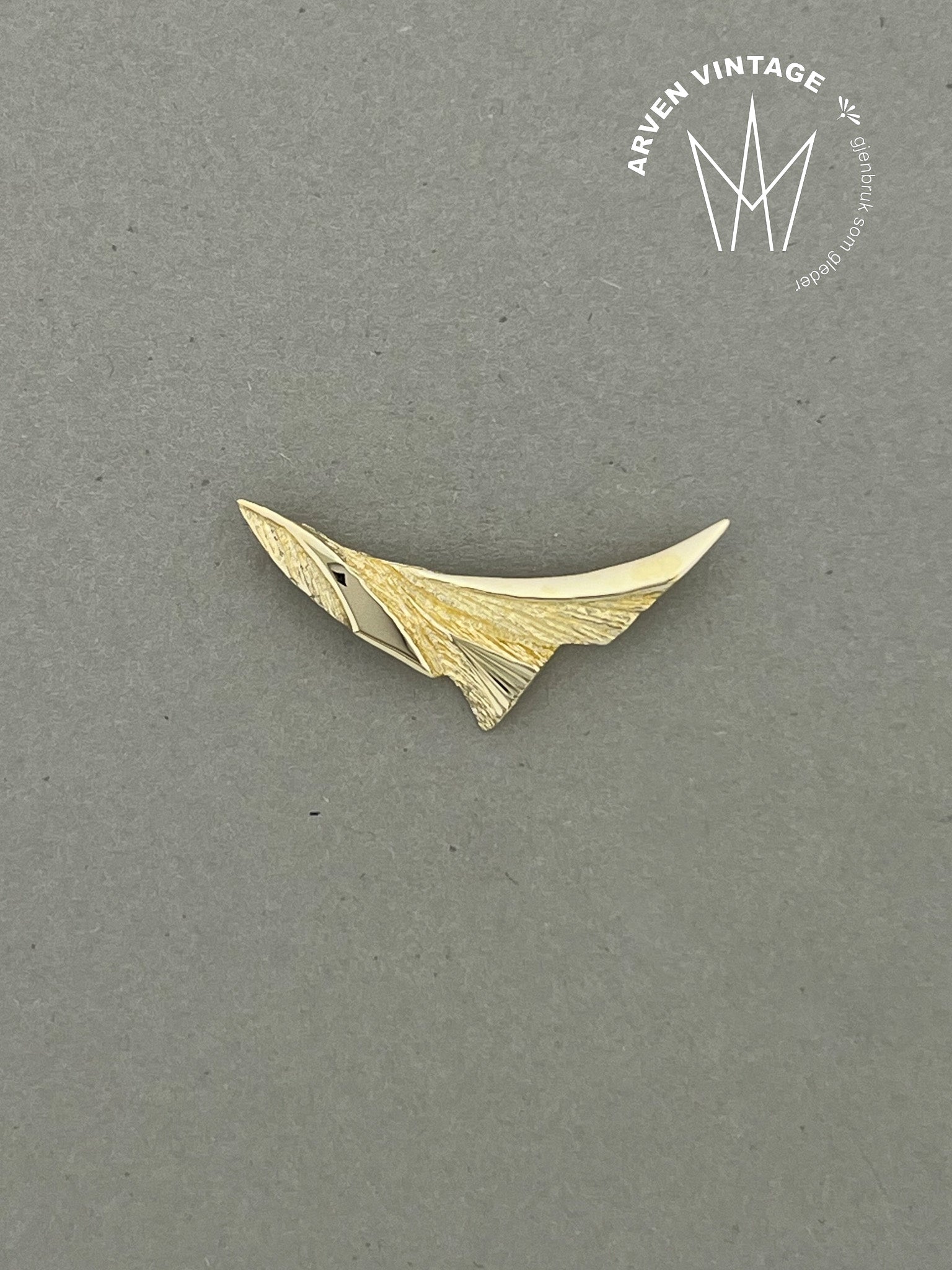 Vintage anheng gult gull