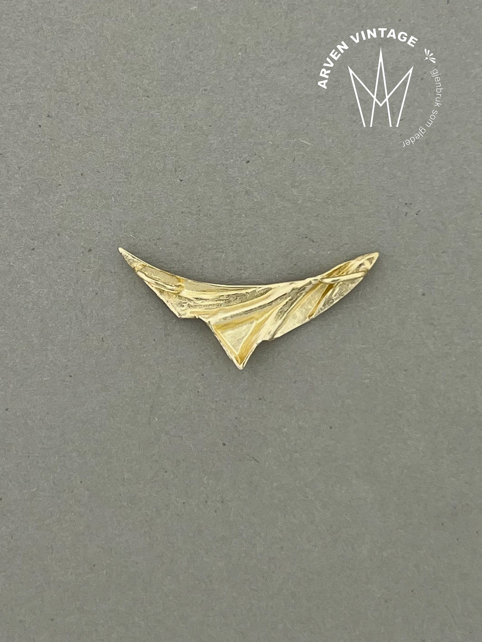 Vintage anheng gult gull