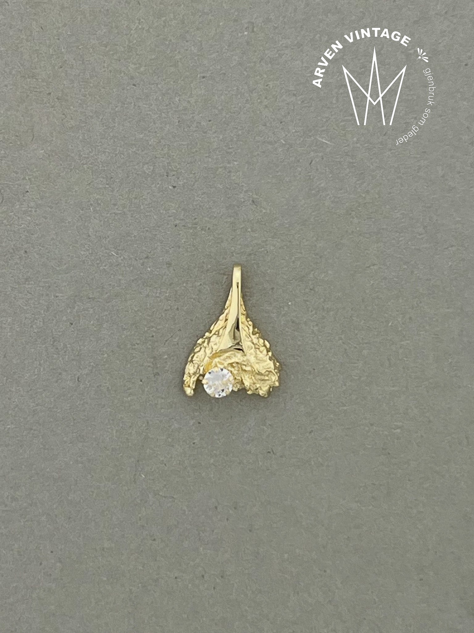 Vintage anheng gult gull