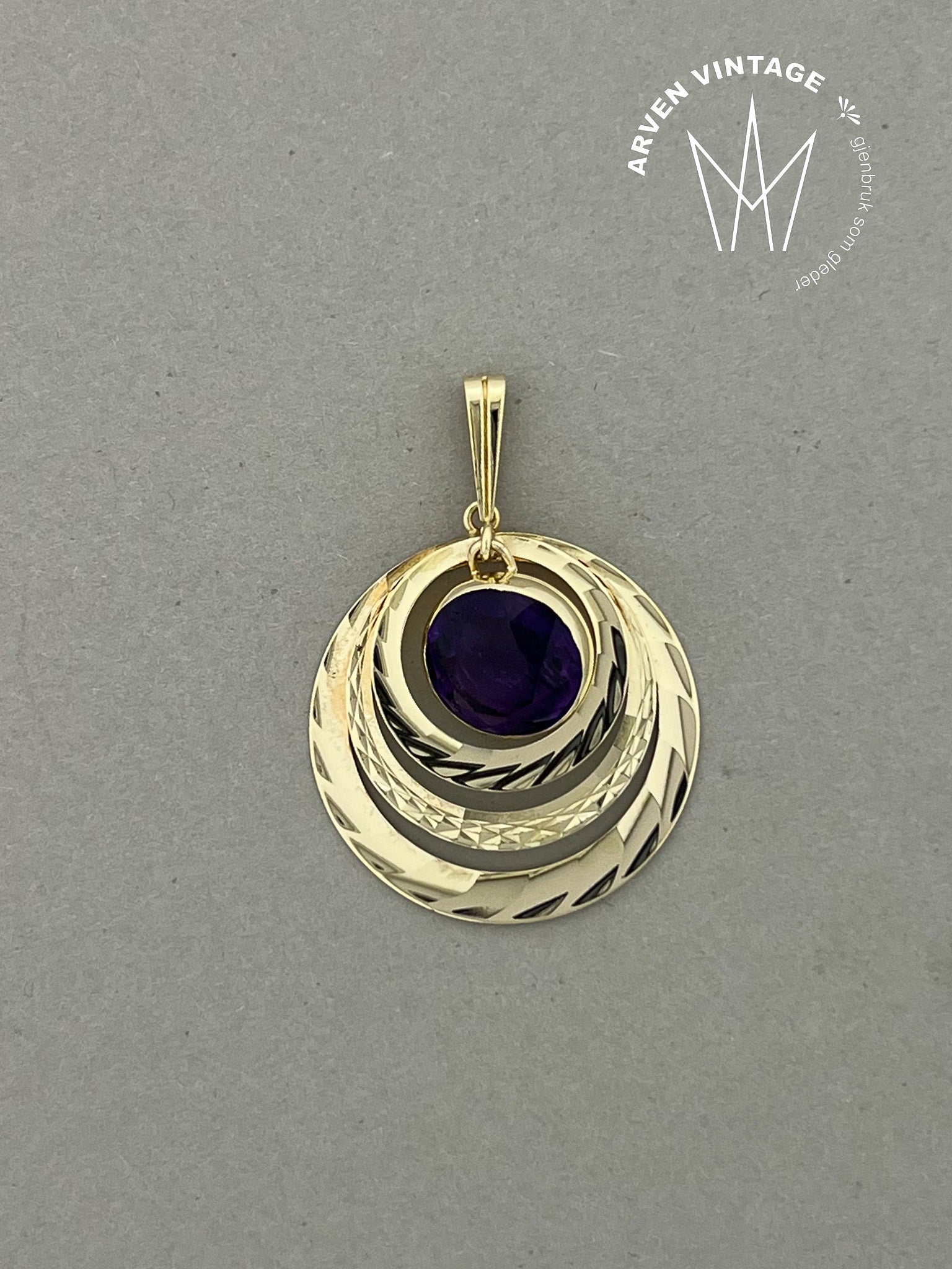 Vintage anheng gult gull