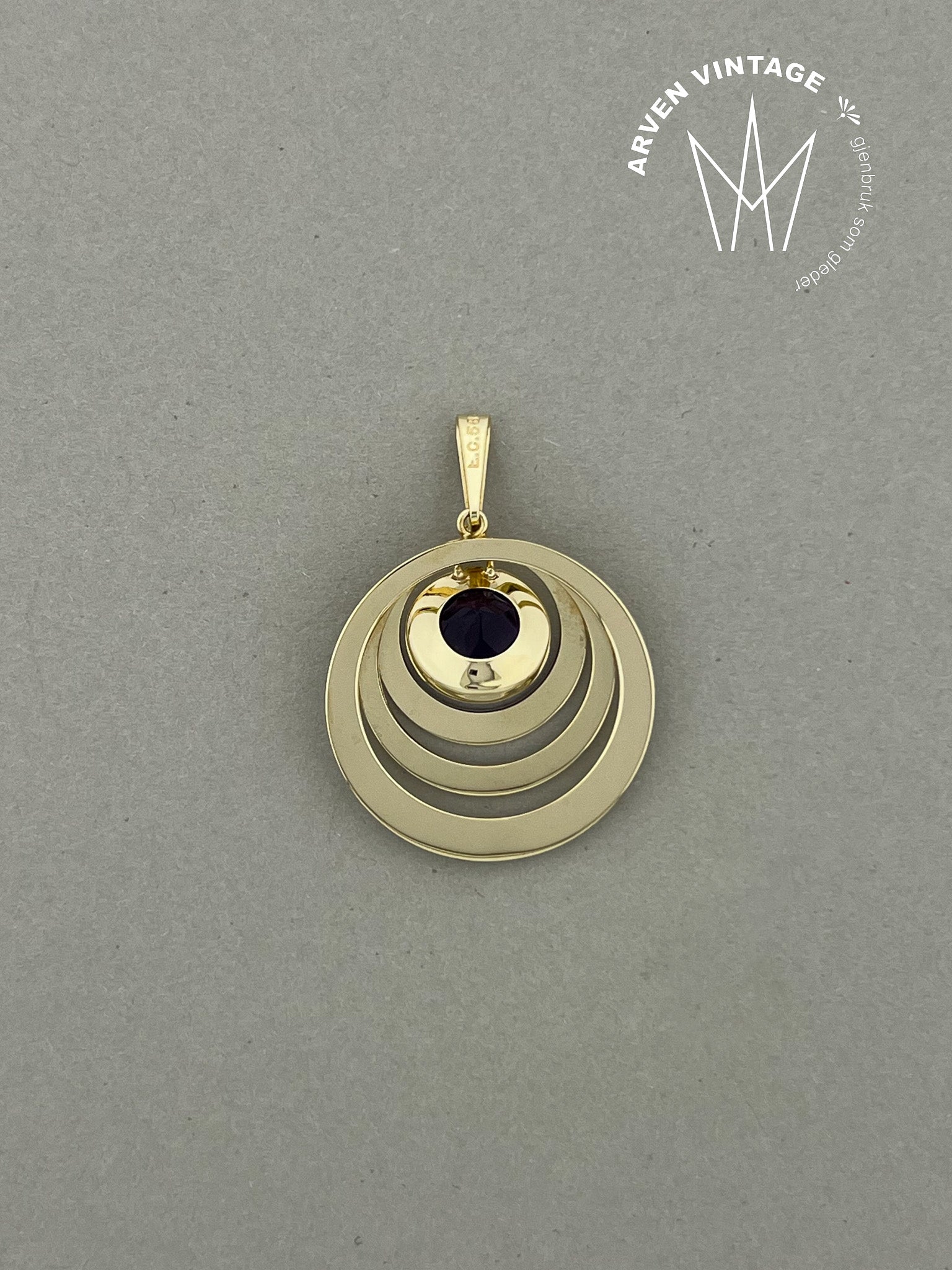 Vintage anheng gult gull