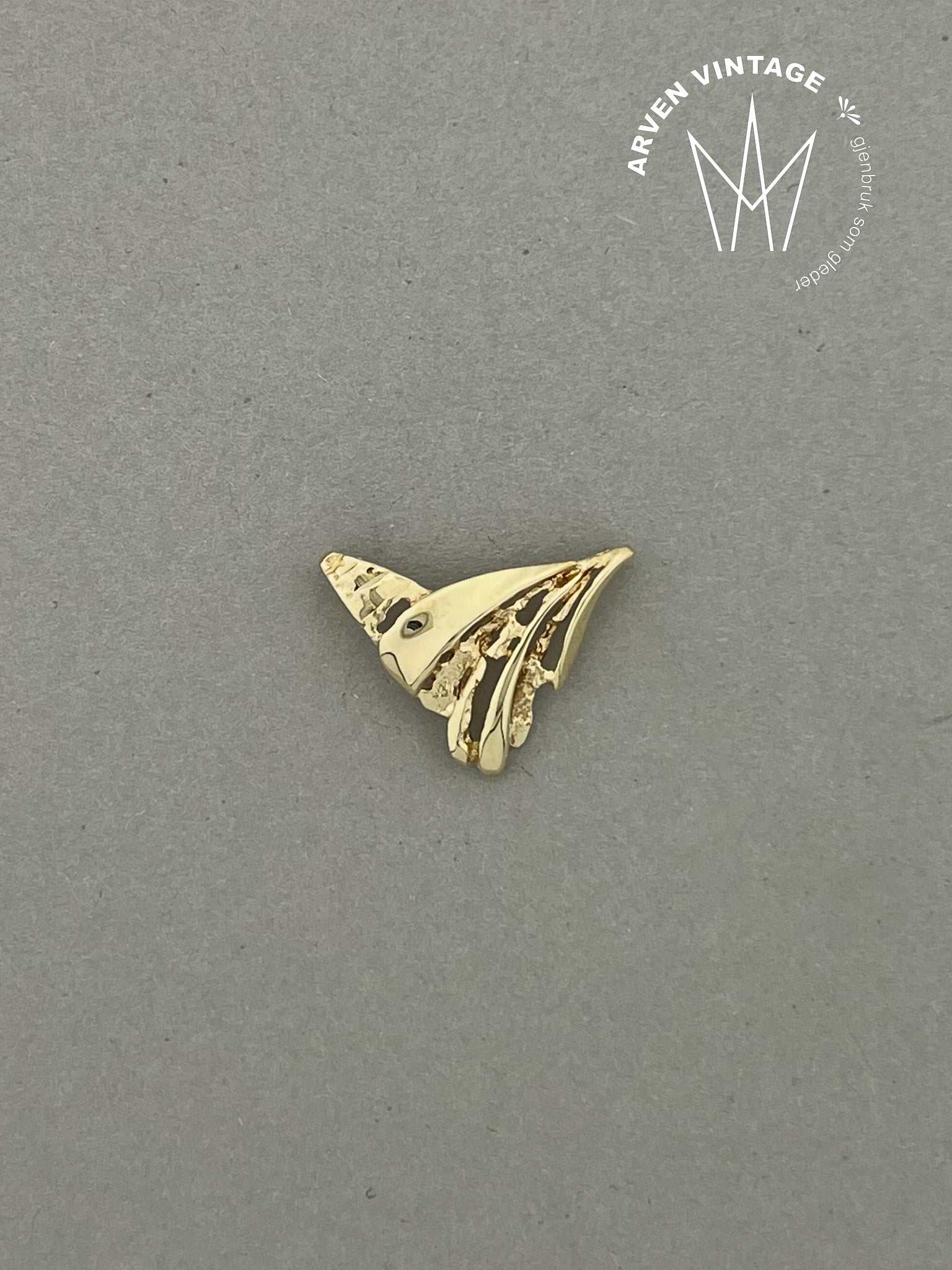 Vintage anheng gult gull