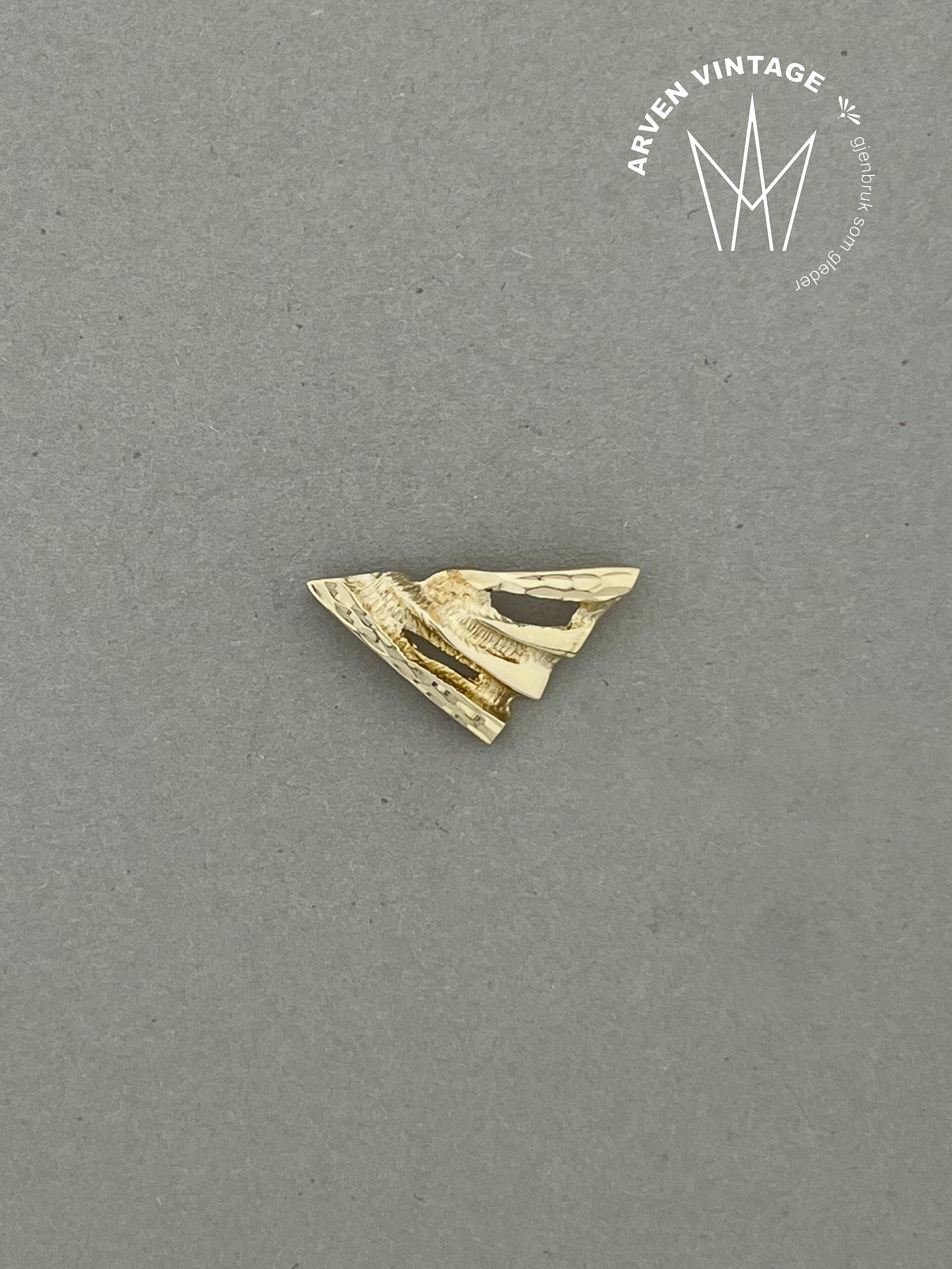 Vintage anheng gult gull