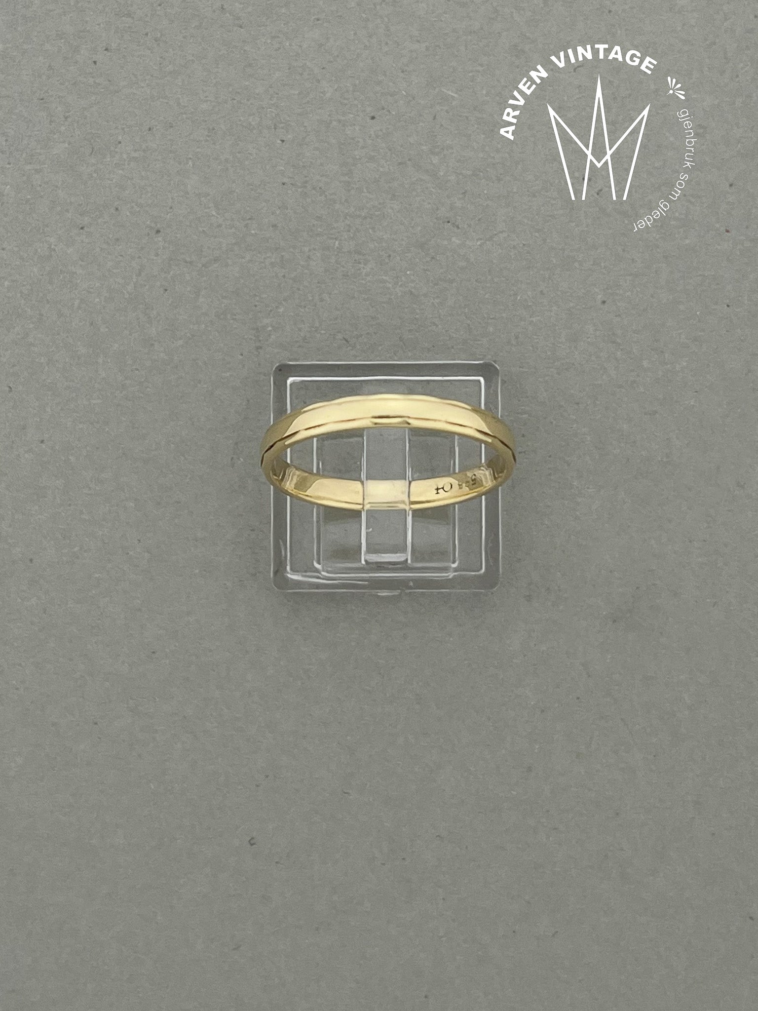 Vintage ring gult gull str 63