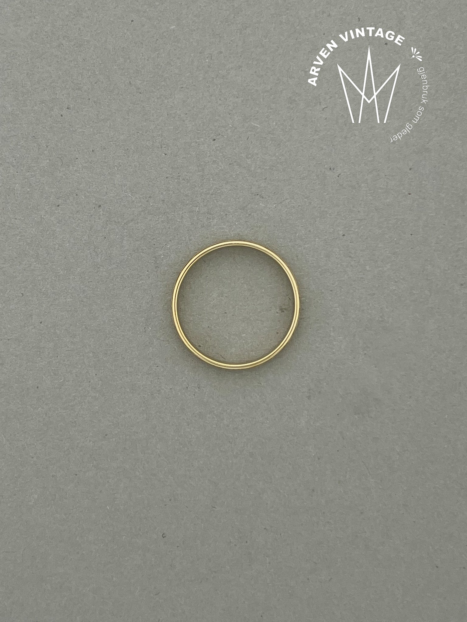 Vintage ring gult gull str 63