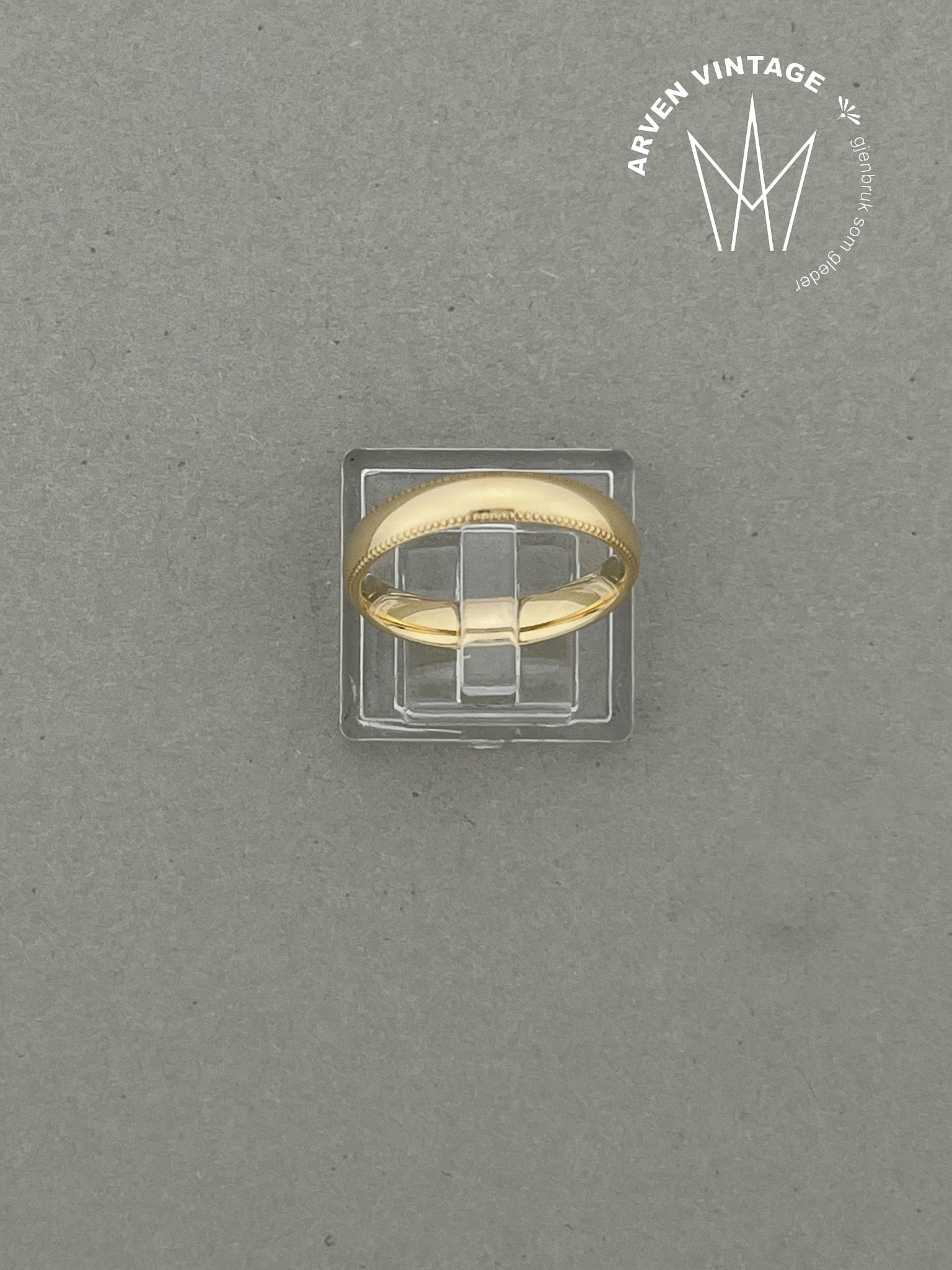 Vintage ring gult gull str 55