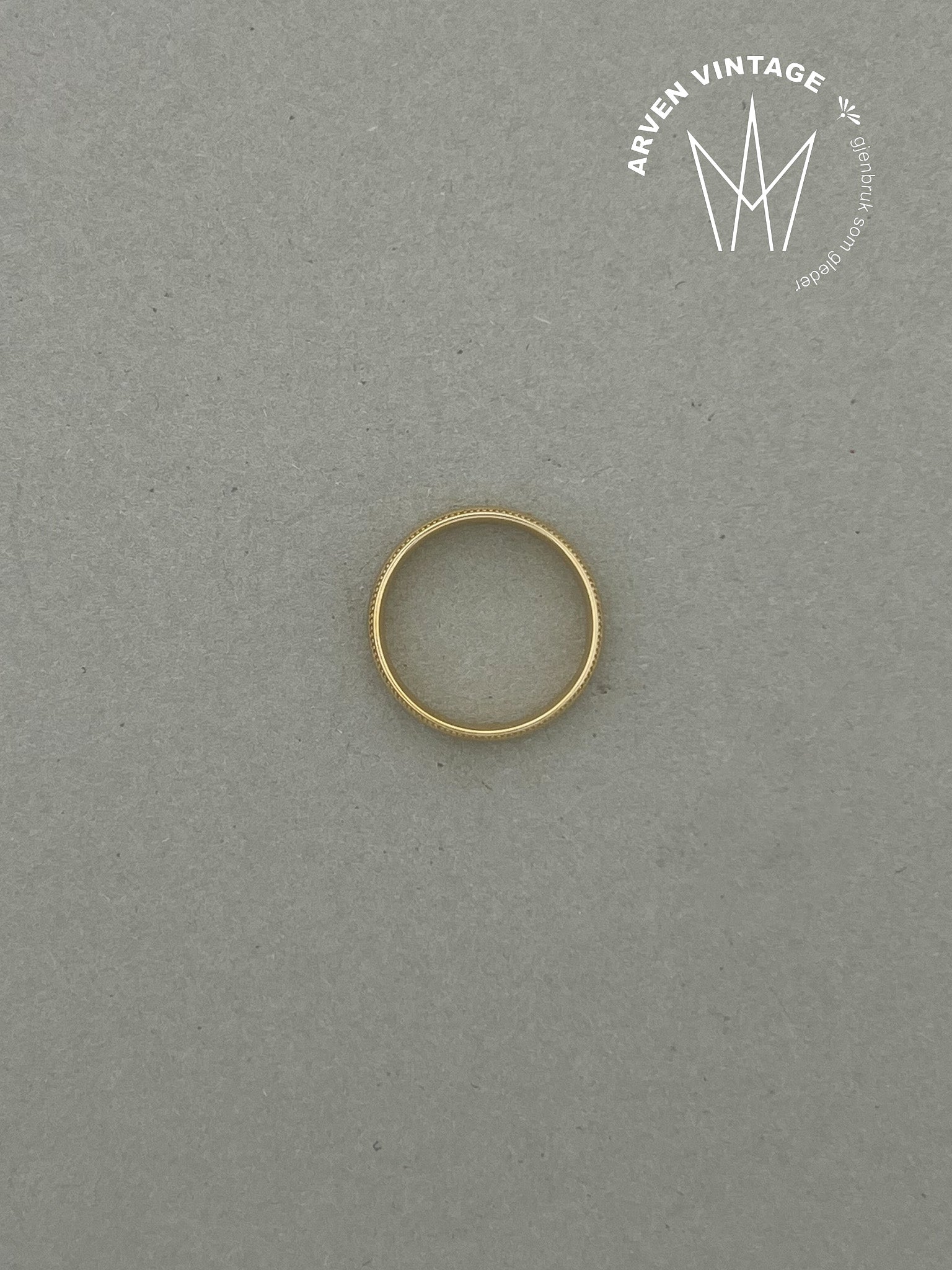 Vintage ring gult gull str 55