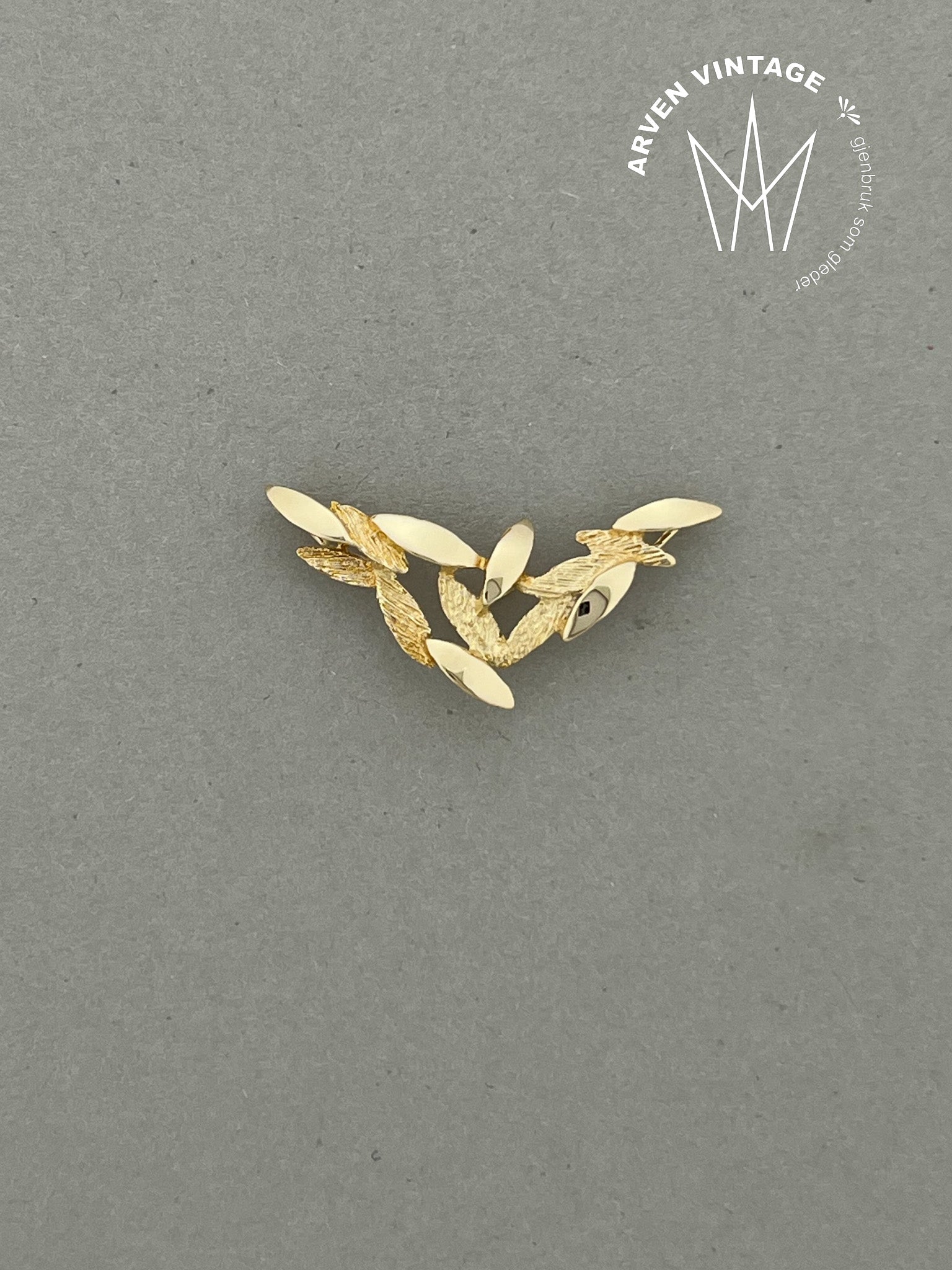 Vintage anheng gult gull