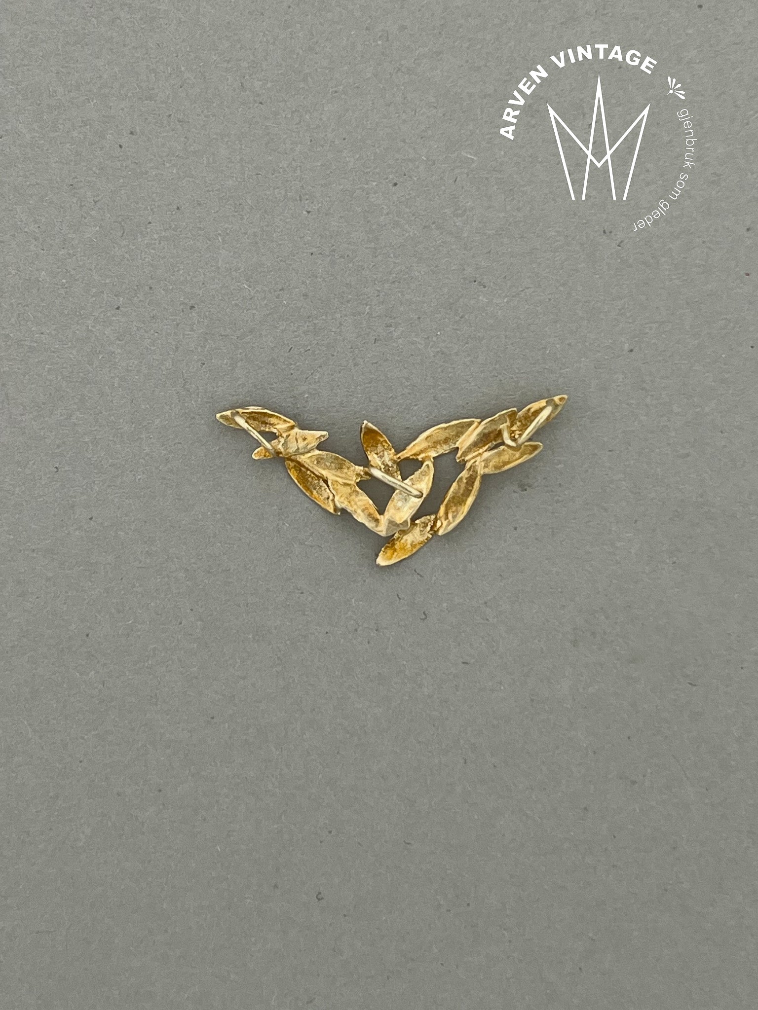 Vintage anheng gult gull