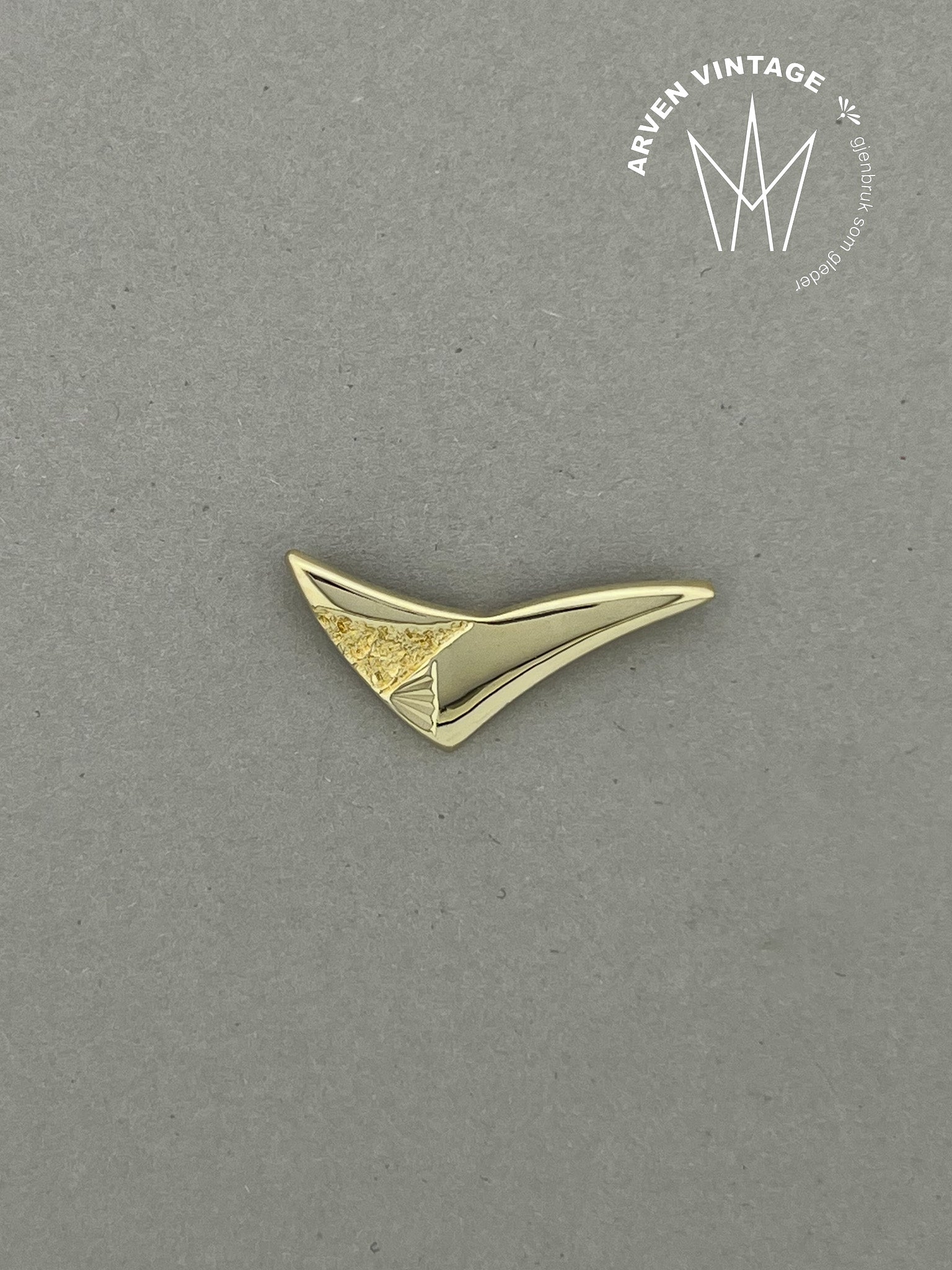 Vintage anheng gult gull