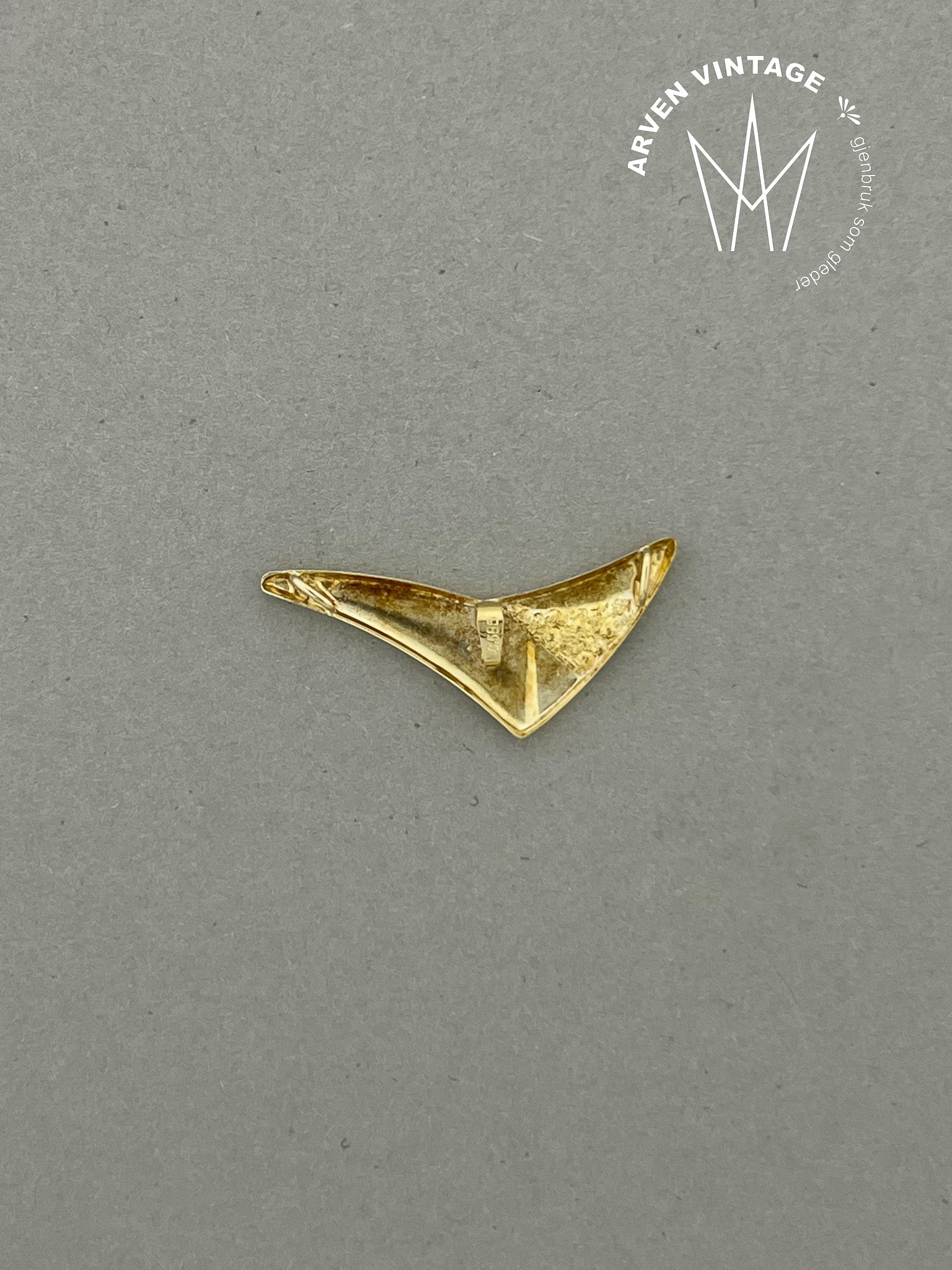 Vintage anheng gult gull