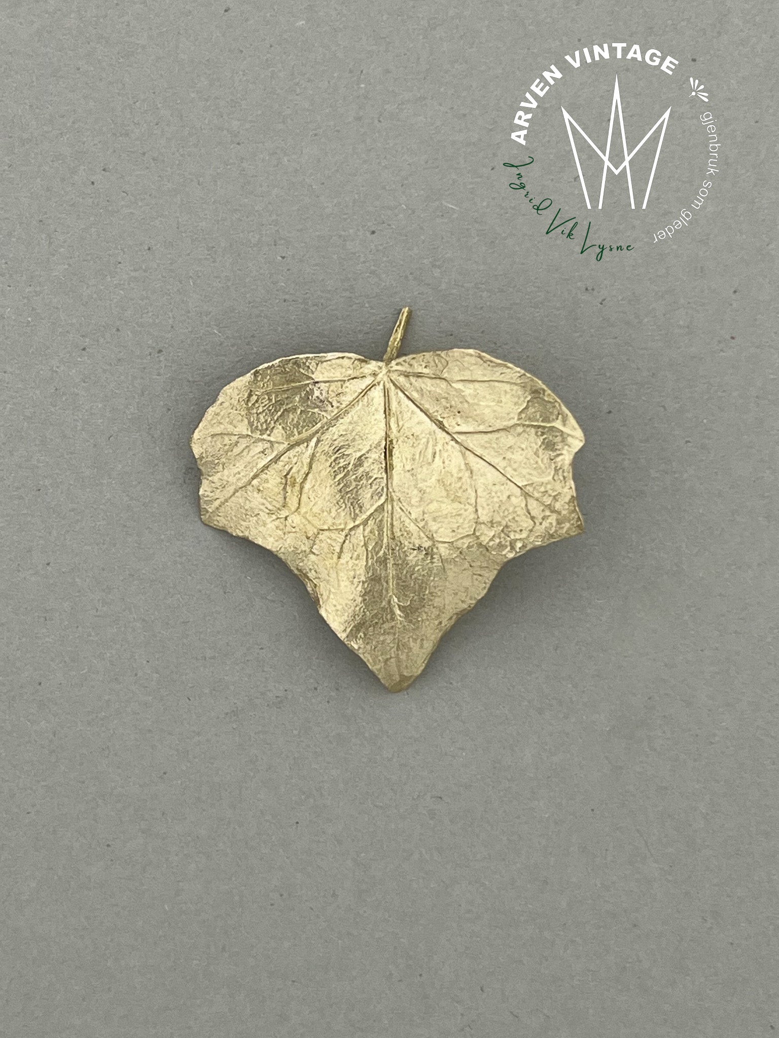 Vintage brosje gult gull