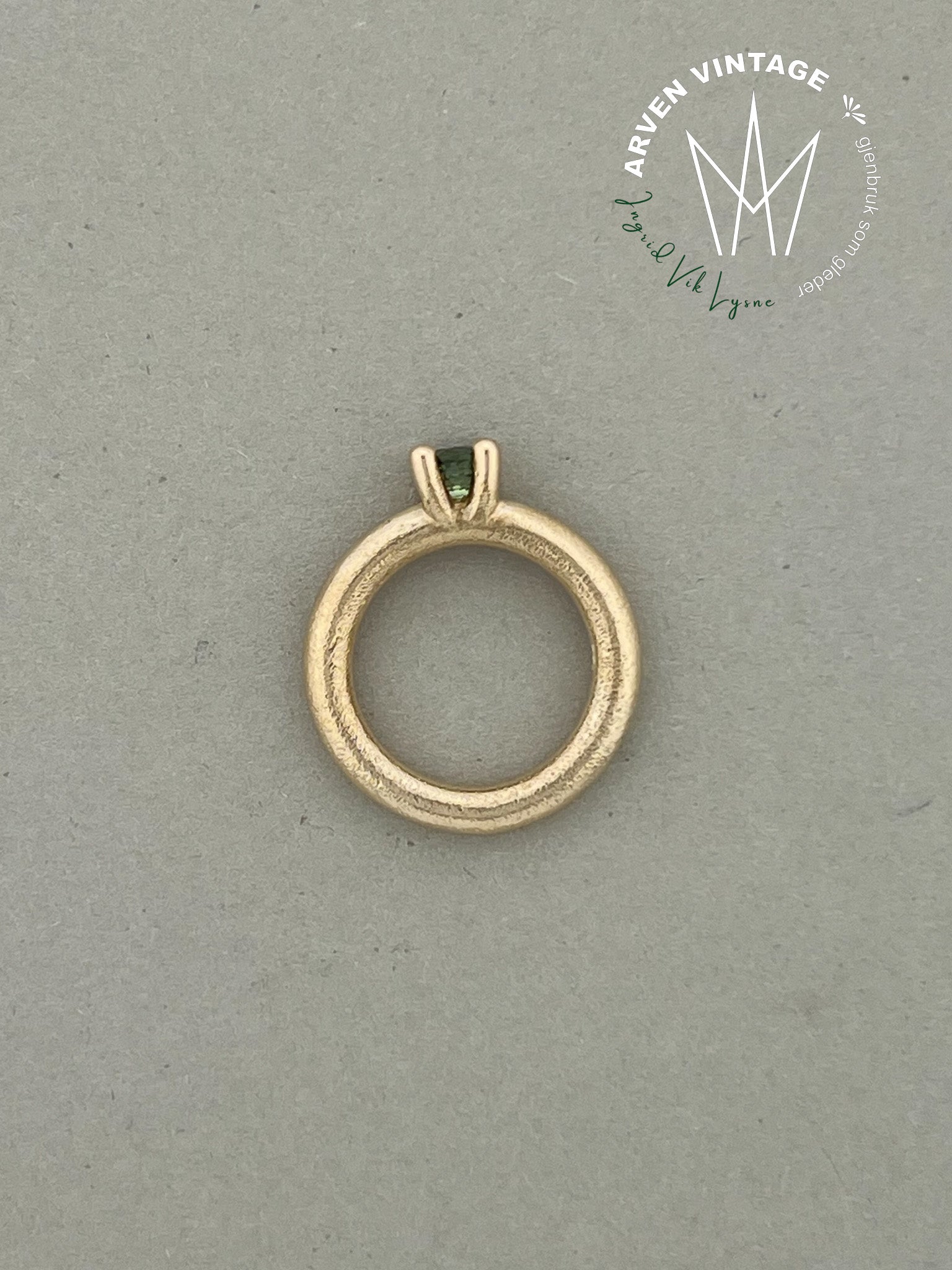 Vintage ring gult gull str 50