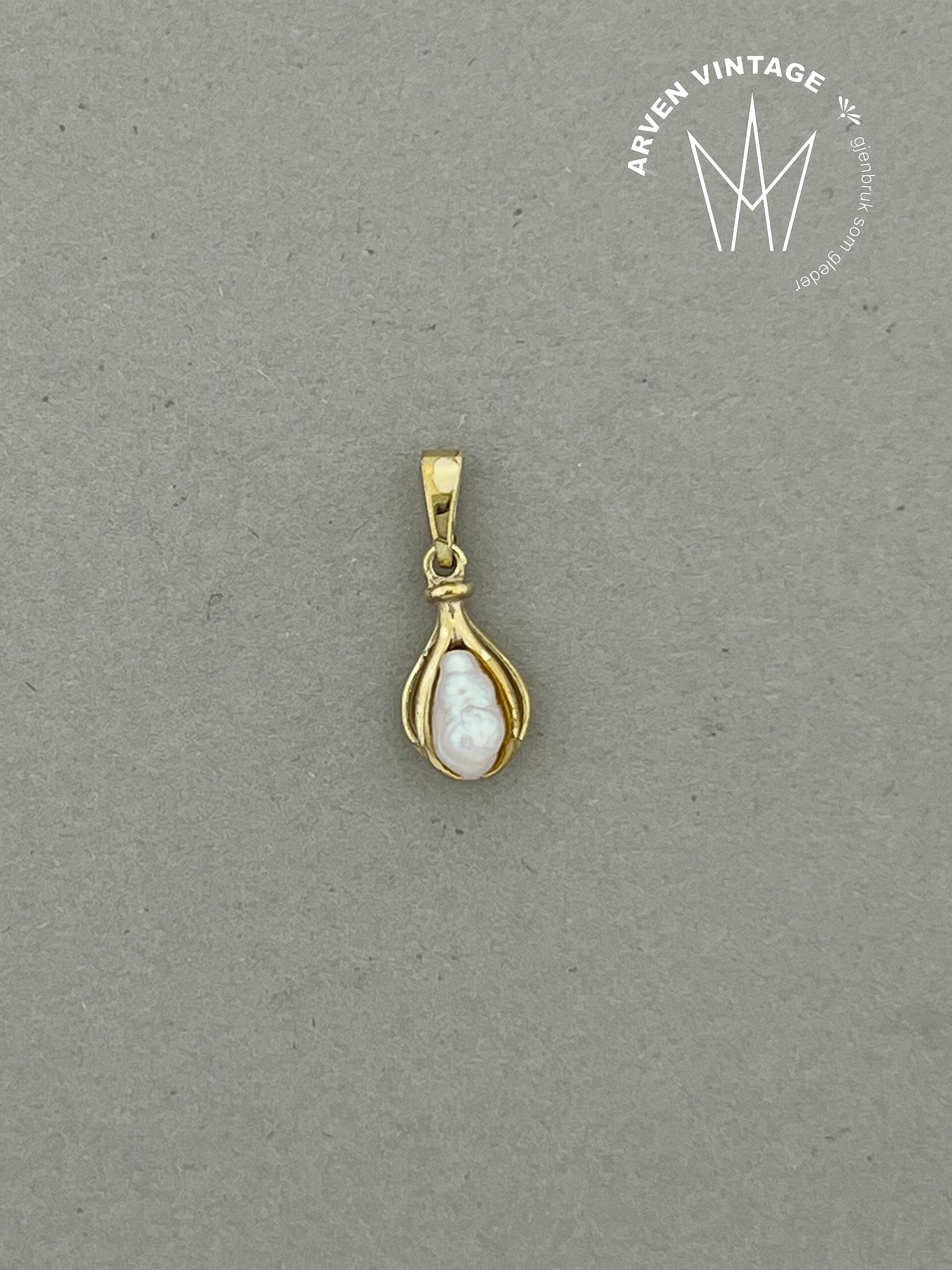 Vintage anheng gult gull