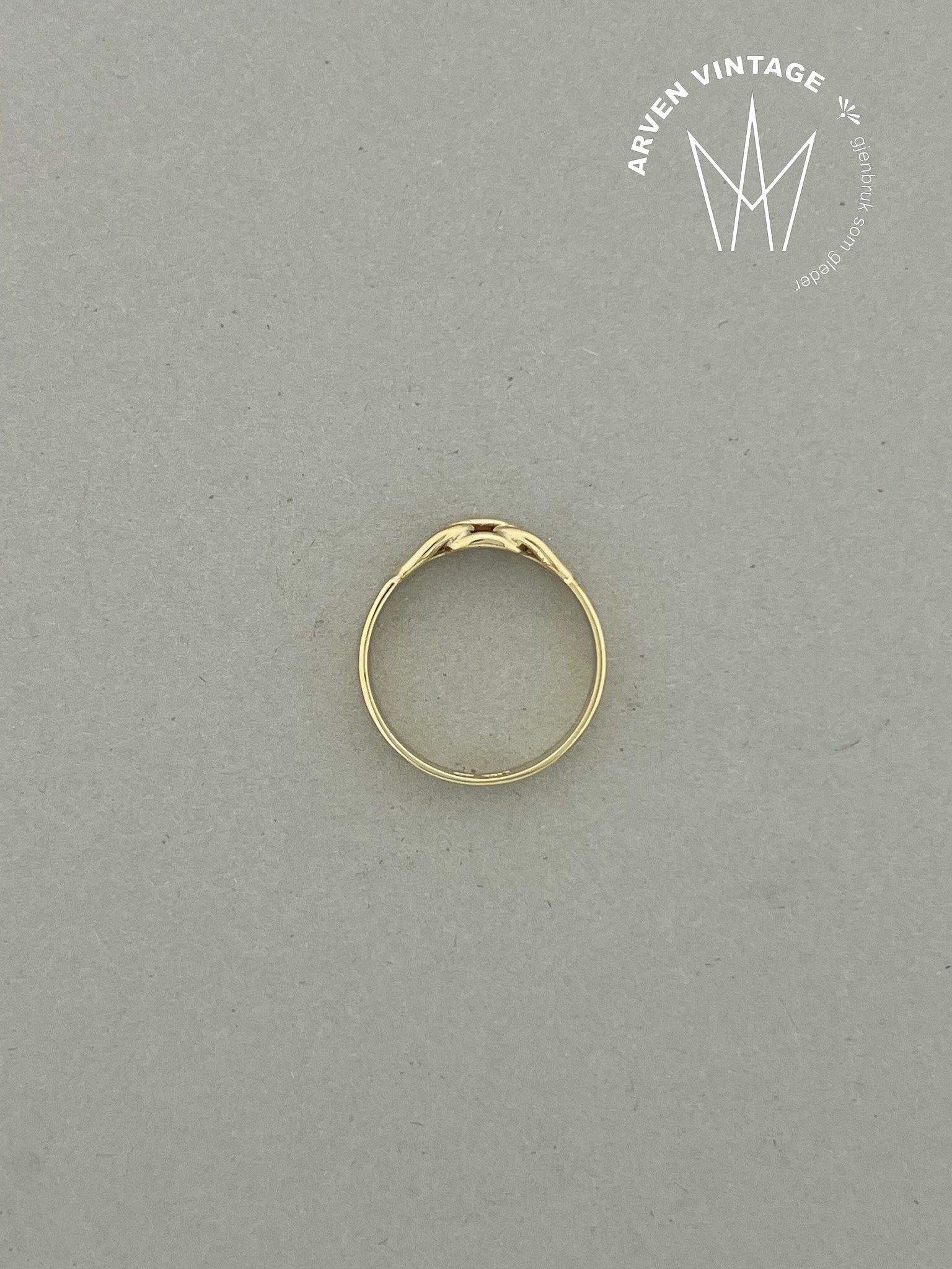 Vintage ring gult gull str 64