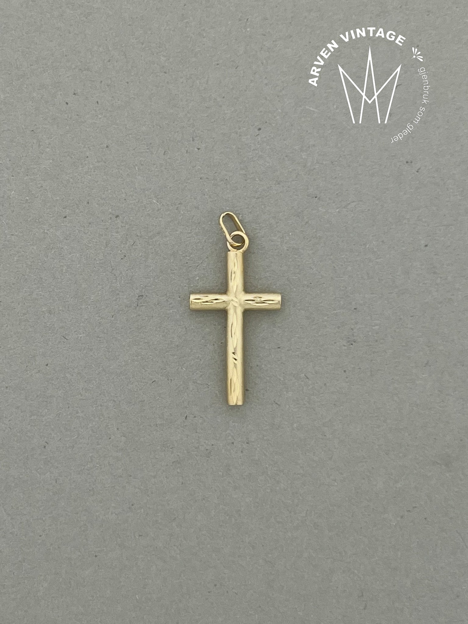 Vintage korsanheng gult gull