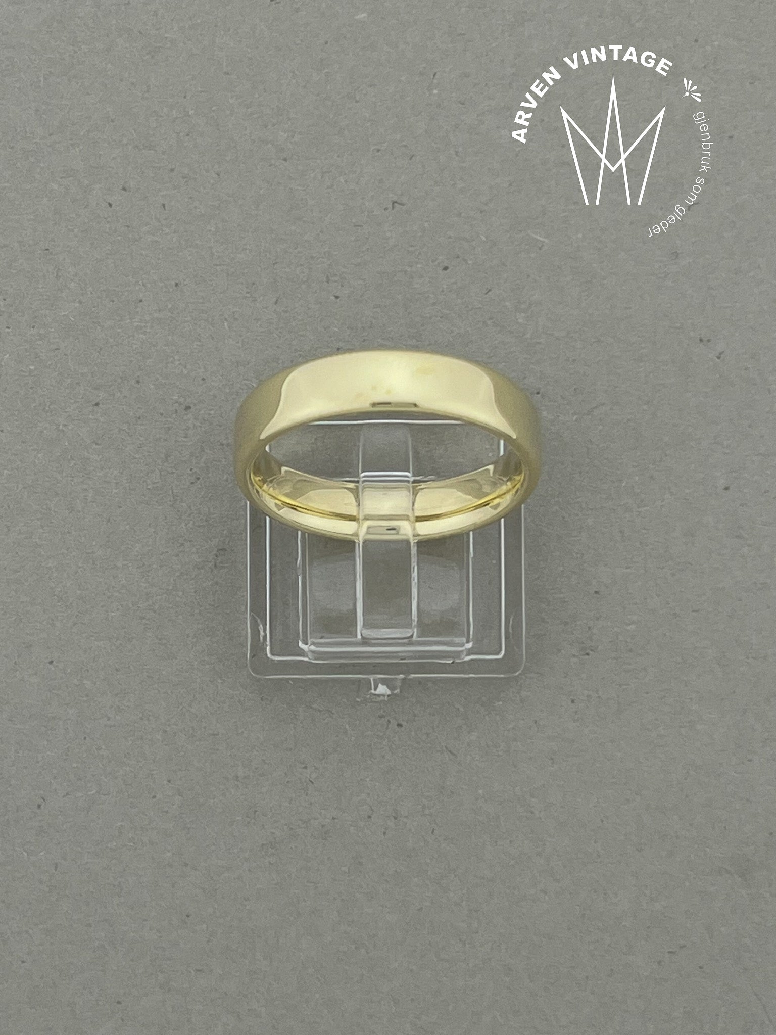 Vintage ring gult gull str 59