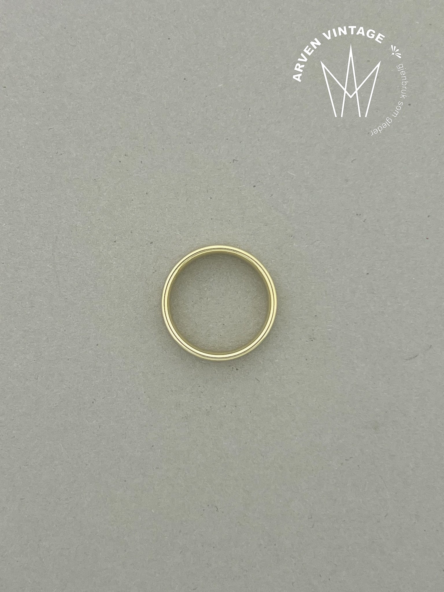 Vintage ring gult gull str 59